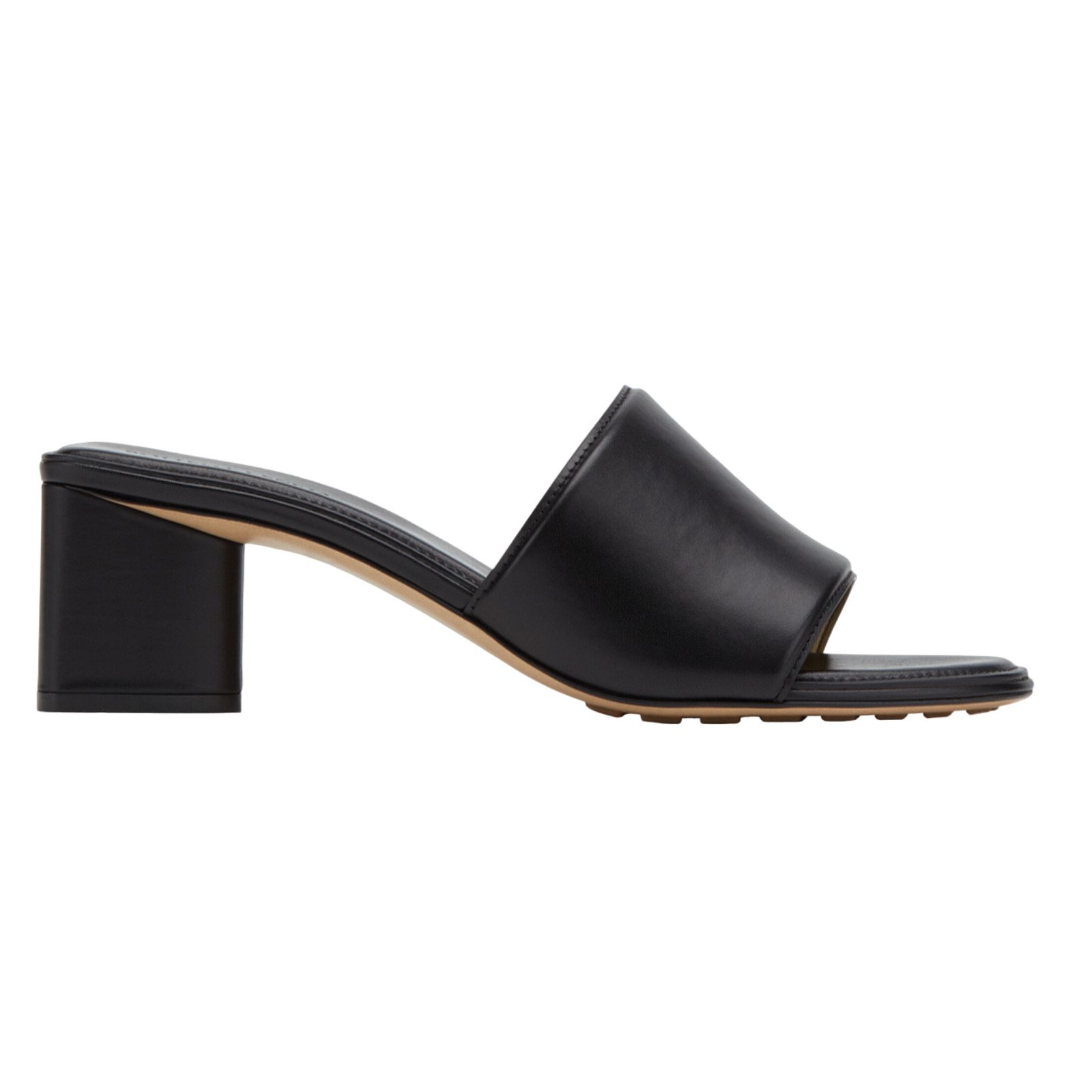 Bottega Veneta Bottega Veneta Band Black Calf Leather Sandal Backless Size US 6.5 / IT 36.5 - 1 Thumbnail