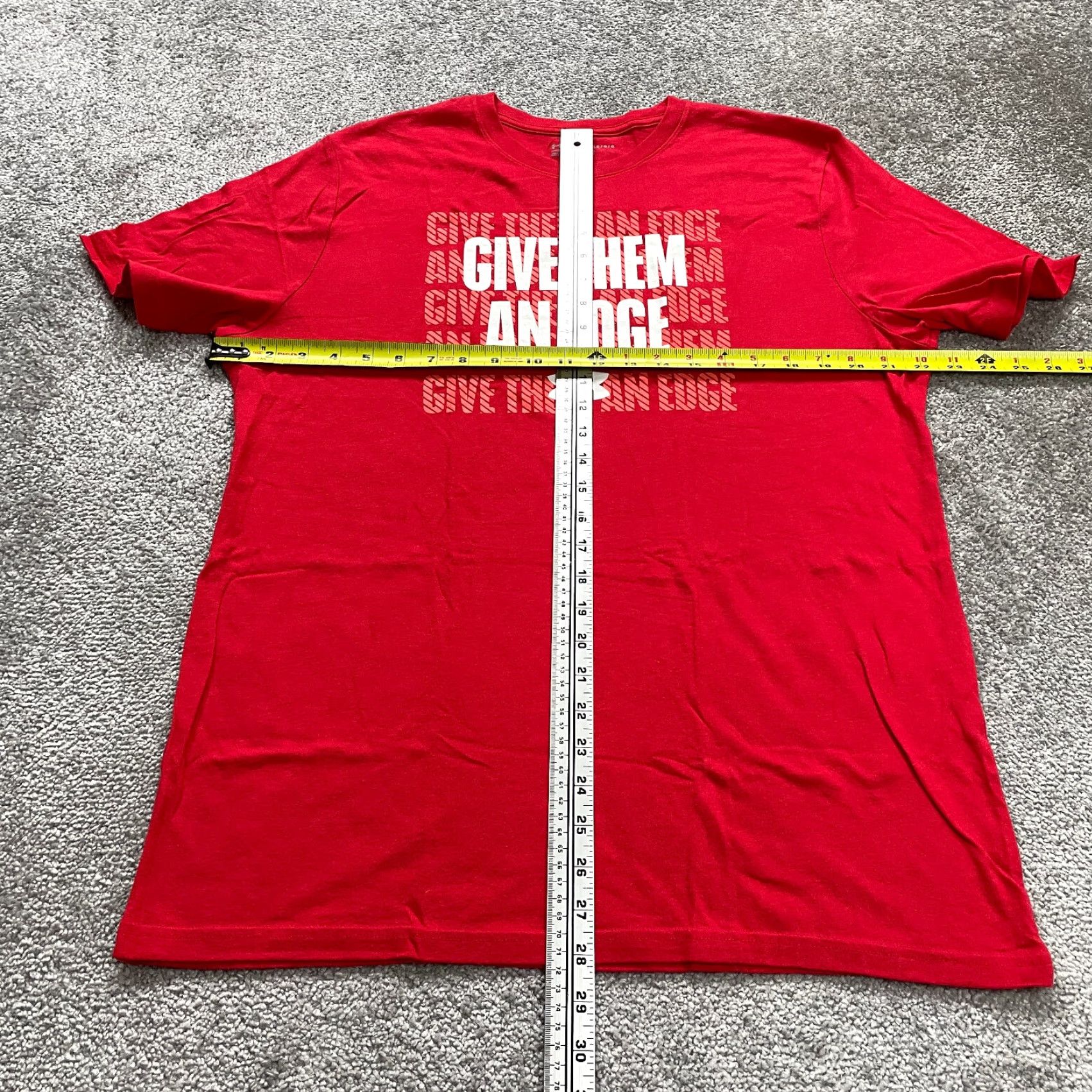 Under Armour Under Armour Shirt Mens Large Red Short Sleeve Teamate Logo Active Tee Size US L / EU 52-54 / 3 - 4 Thumbnail