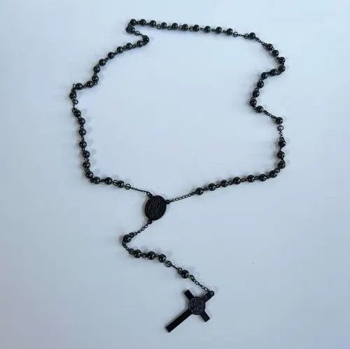 Jewelry Kitamura x Akai y2k 2000s black rosary bead necklace Size ONE SIZE - 5 Thumbnail