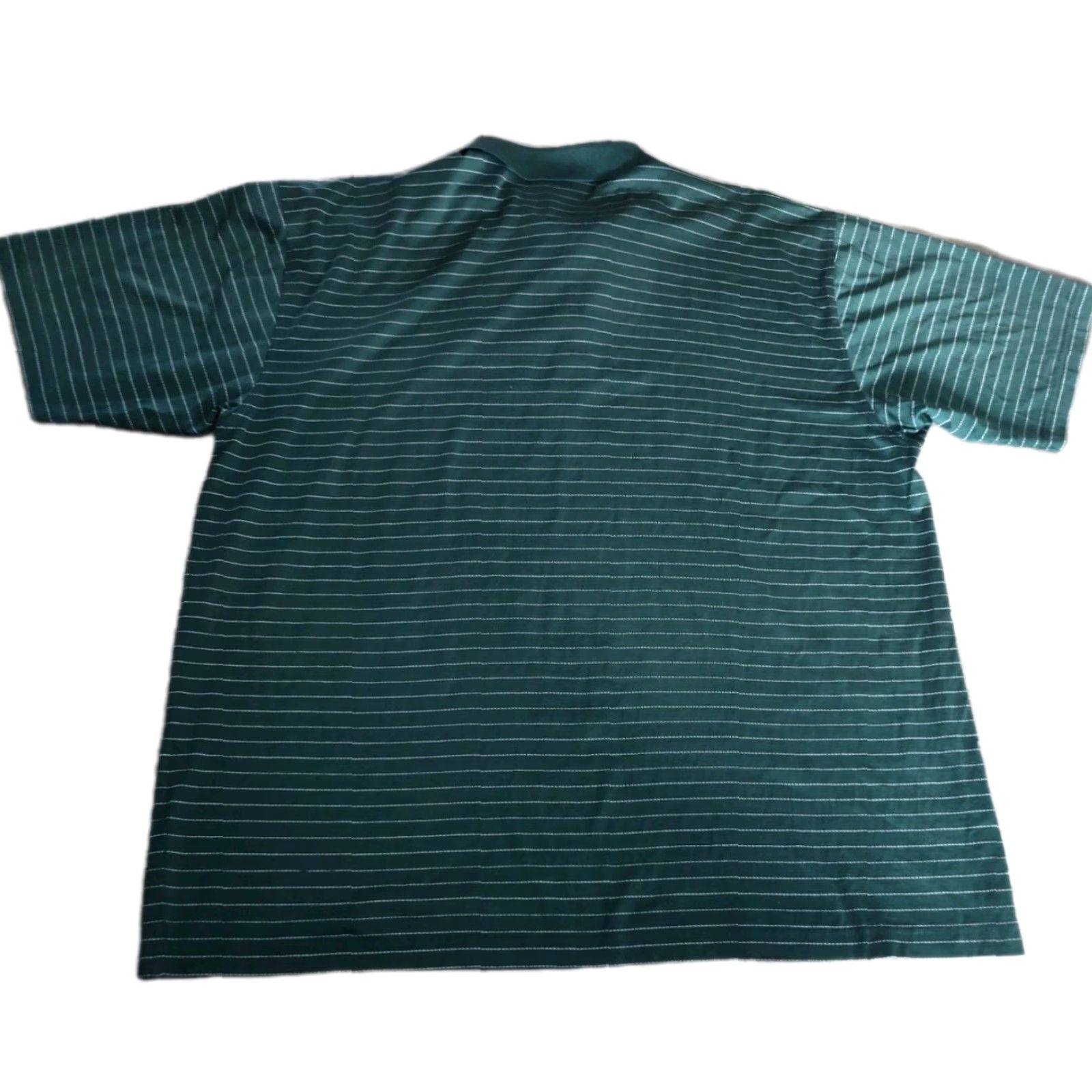 Vintage VINTAGE Amen Corner Masters Golf Polo Shirt Men XL Green Striped Short Sleeve Button-Up Casual Size US XL / EU 56 / 4 - 2 Thumbnail