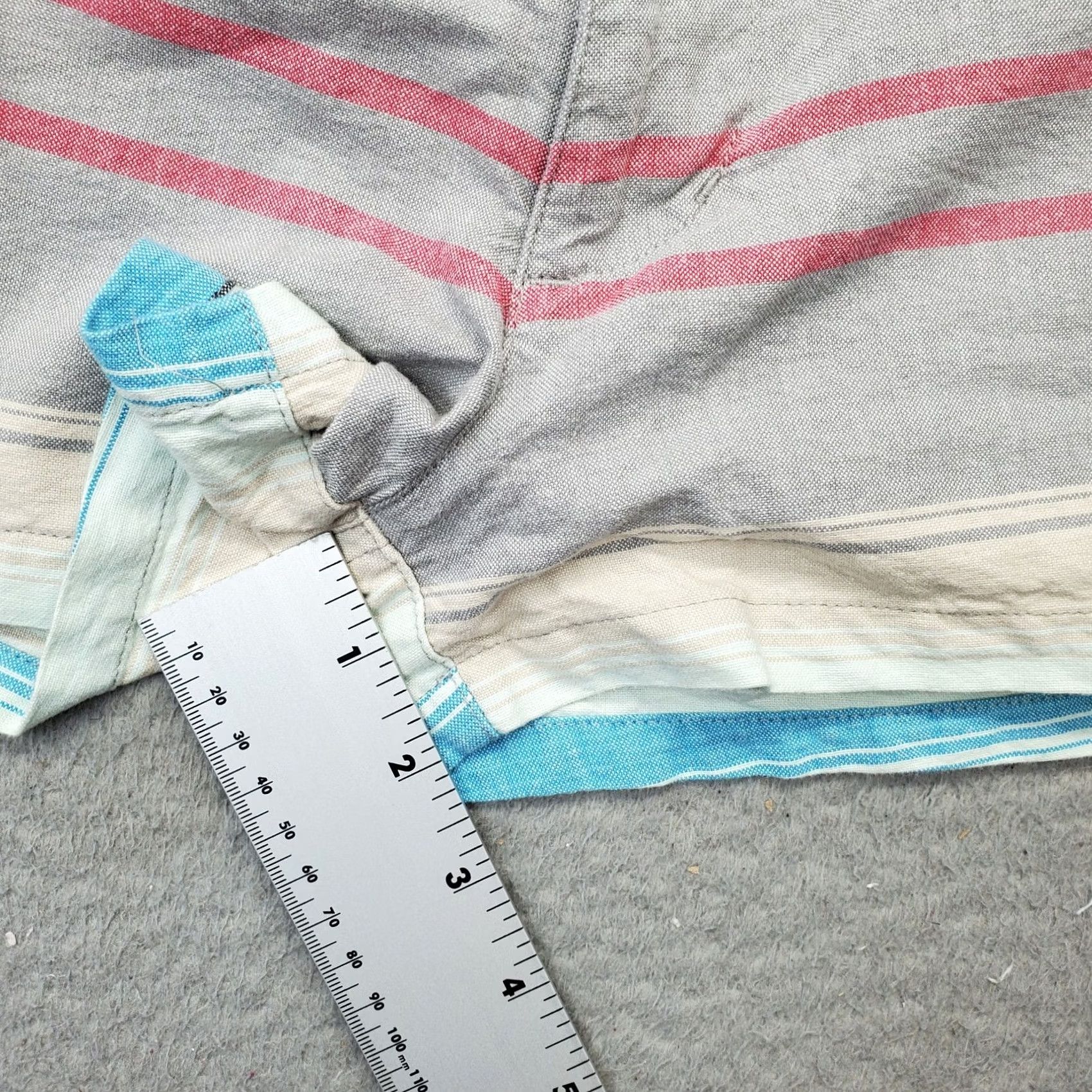 Billabong Billabong Shorts Women 3 Multicolor Striped High Waist Embroidered Logo Size 26" / US 2 / IT 38 - 4 Thumbnail