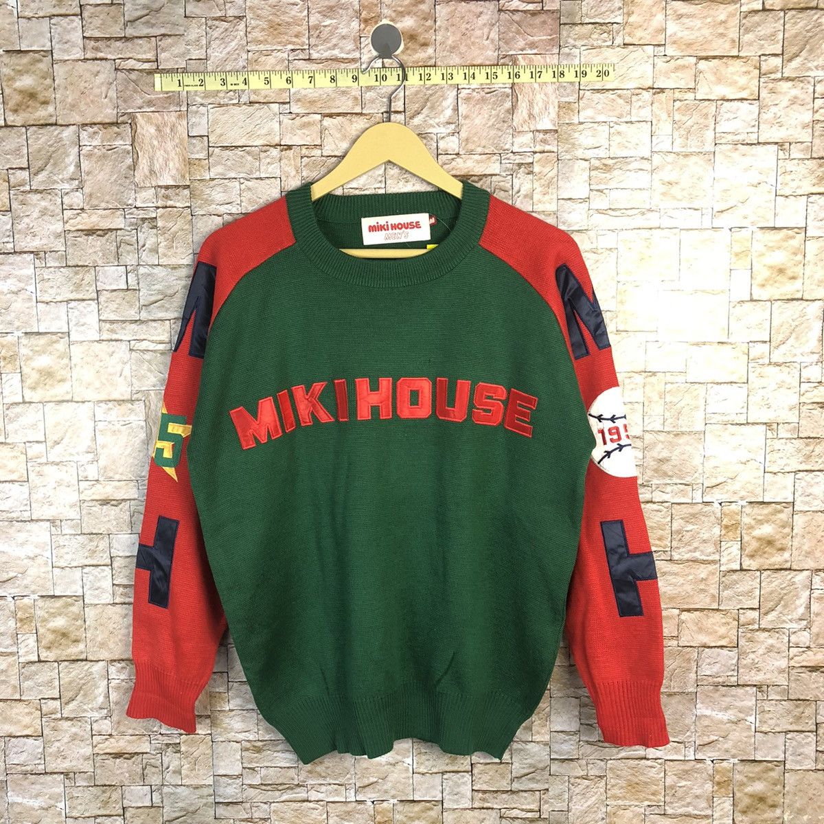 Japanese Brand × Vintage Miki House Green/Red Sweatshirt #A754 Size US M / EU 48-50 / 2 - 1 Thumbnail