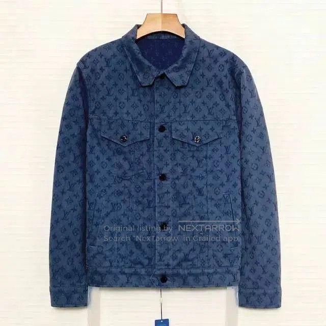 Louis Vuitton Louis Vuitton Logo Print Denim Jacket Men's. Size US L / EU 52-54 / 3 - 1 Thumbnail