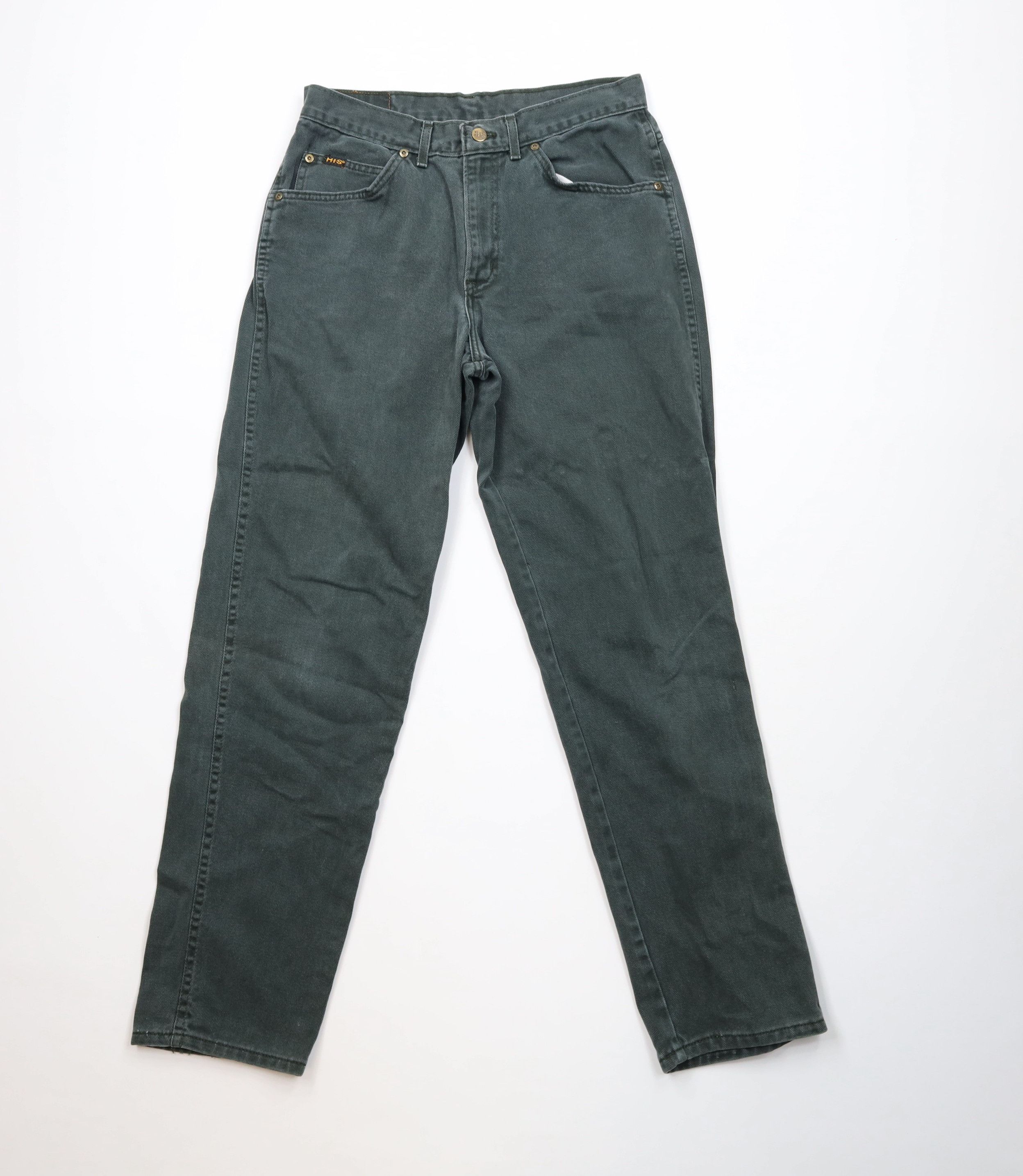 Vintage Vintage 90s Streetwear Straight Leg Denim Jeans Green USA Size US 30 / EU 46 - 1 Thumbnail