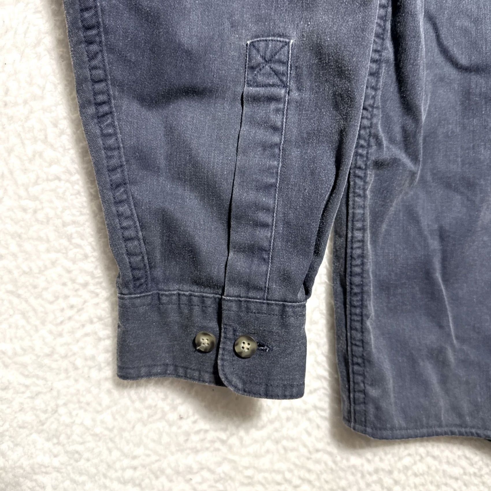Vintage Vintage L.L.Bean Button-Up Shirt Jacket Mens Large Blue Cotton Lined Heavyweight Pockets All Seasons Classic 90s Western Gift Idea Size US L / EU 52-54 / 3 - 3 Thumbnail
