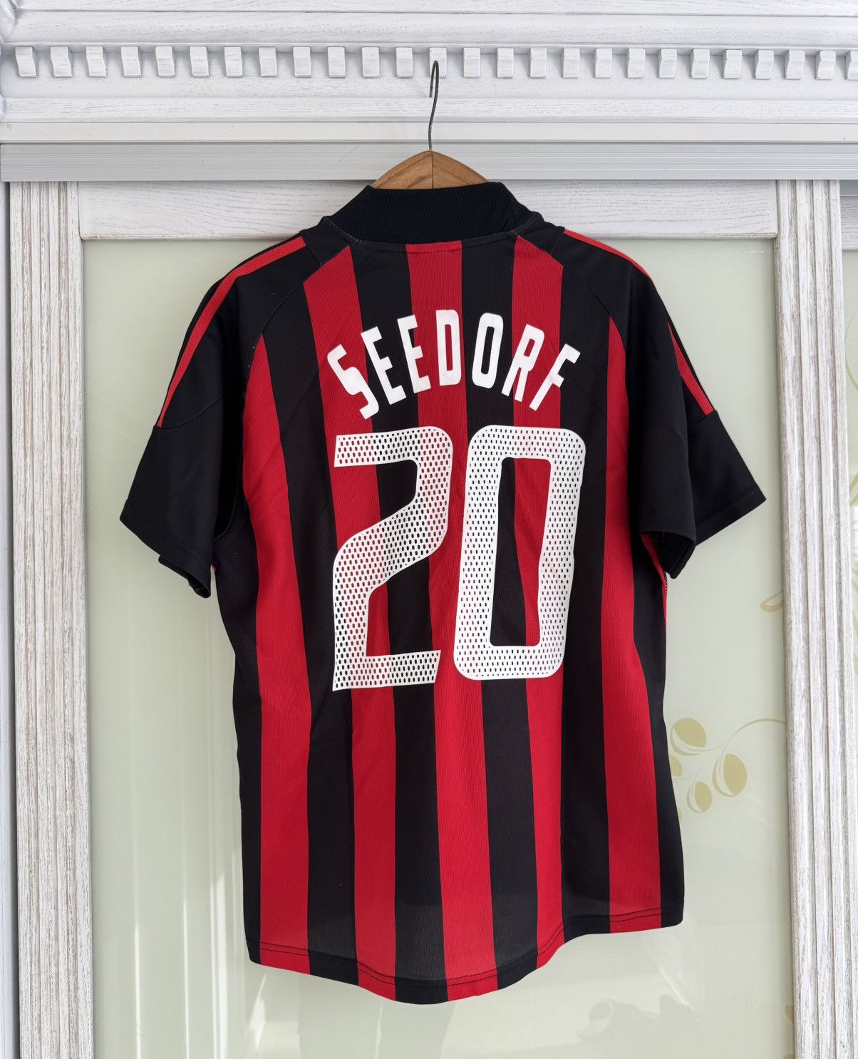 Adidas Vintage Seedorf #20 Milan 2002-2003 Home Soccer Jersey Shirt Size US M / EU 48-50 / 2 - 1 Thumbnail