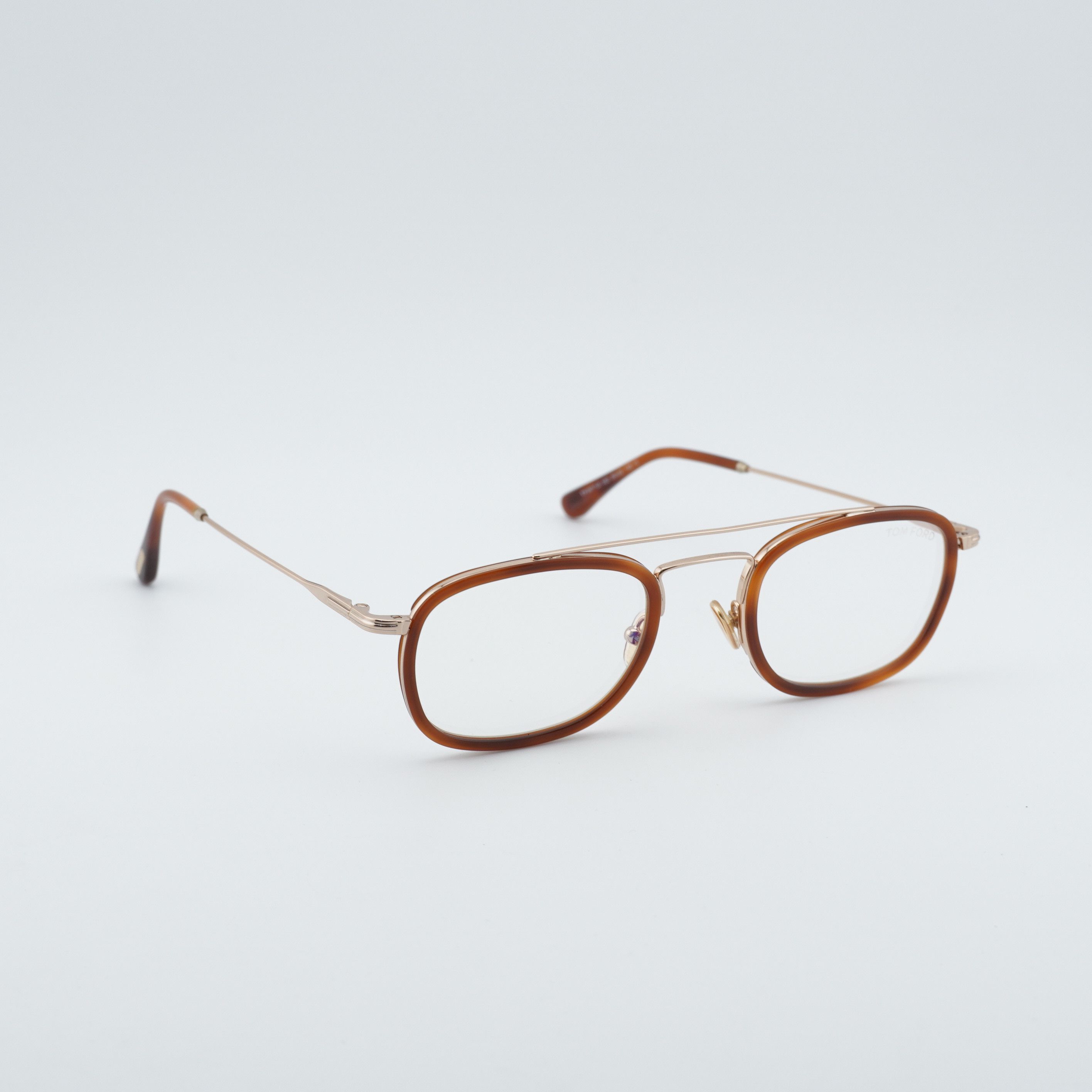 Tom Ford Tom Ford FT5677-B 053 Eyeglasses Havana/Gold 50mm Square Size ONE SIZE - 1 Thumbnail