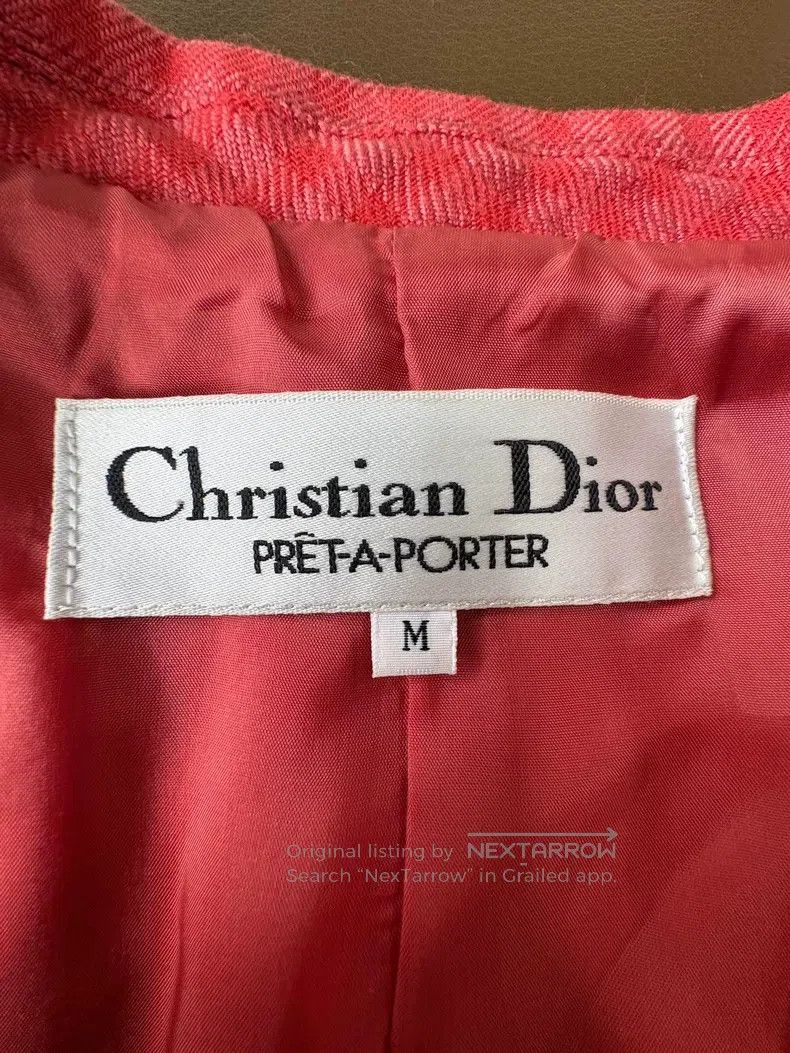 Dior Dior Watermelon red plaid woollen suit jacket Size M / US 6-8 / IT 42-44 - 5 Thumbnail
