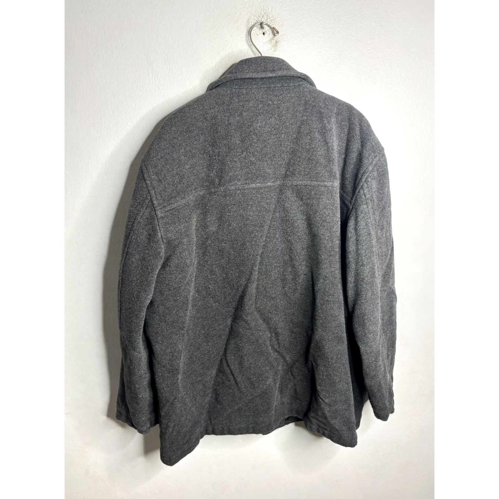 J.Crew J.Crew Wool Coat Mens XL Gray Thinsulate Quilted Button Front Overcoat Size US XL / EU 56 / 4 - 5 Thumbnail