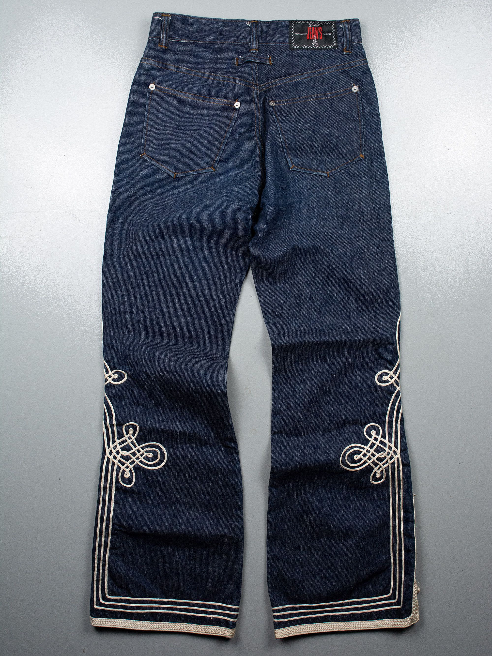 Jean Paul Gaultier vintage Gaultier Jean's embroidered jeans - size 30 Size 30" / US 8 / IT 44 - 2 Thumbnail