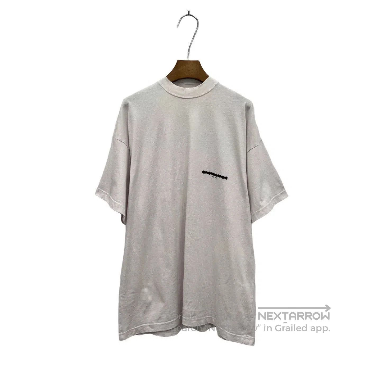 Balenciaga Balenciaga Light Pink Tape Strikethrough Tee. Size S / US 4 / IT 40 - 1 Thumbnail
