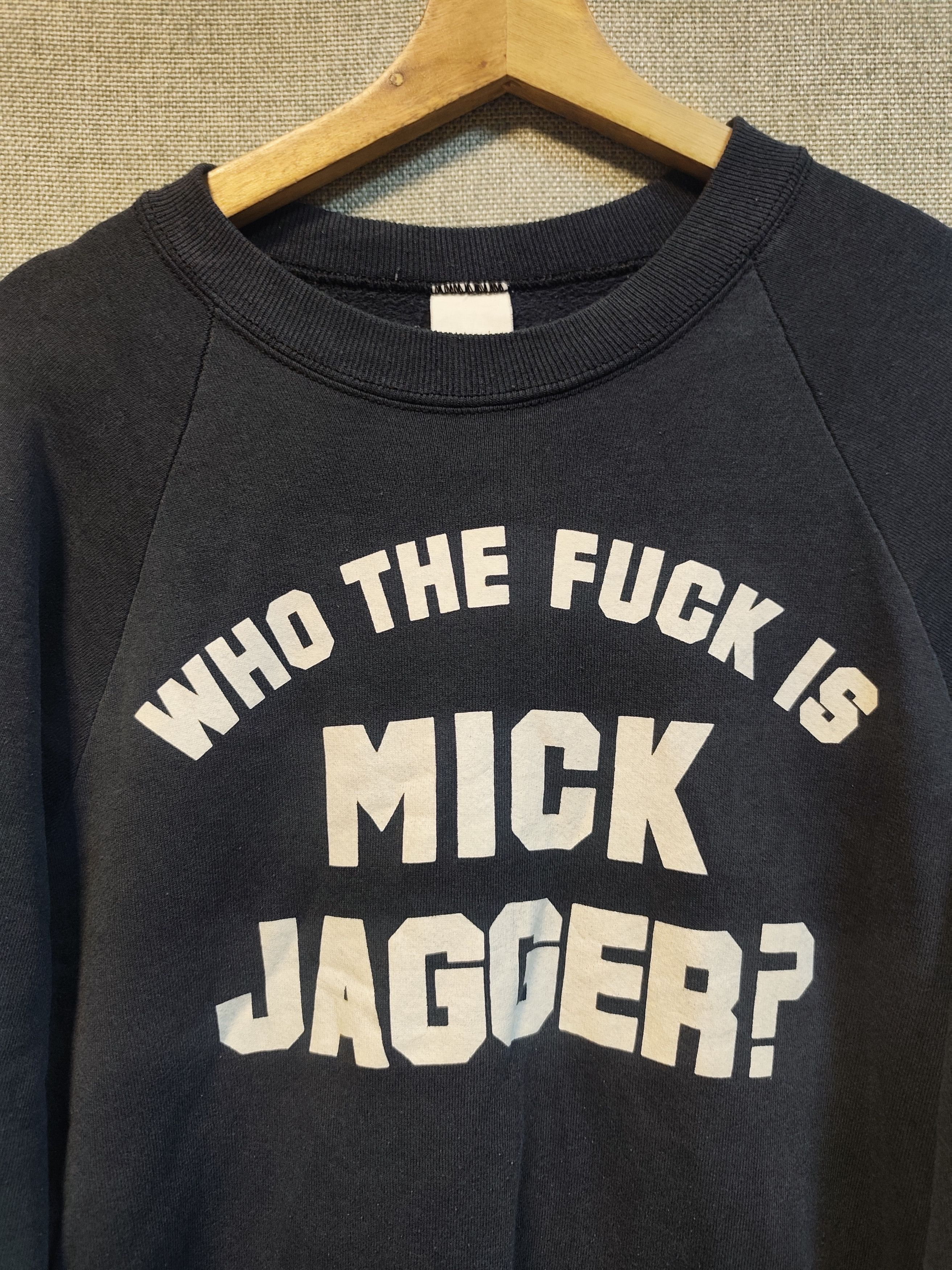 The Rolling Stones Vintage 90s Sweatshirt who The Fuck Is Mike Jagger? Size US M / EU 48-50 / 2 - 3 Thumbnail