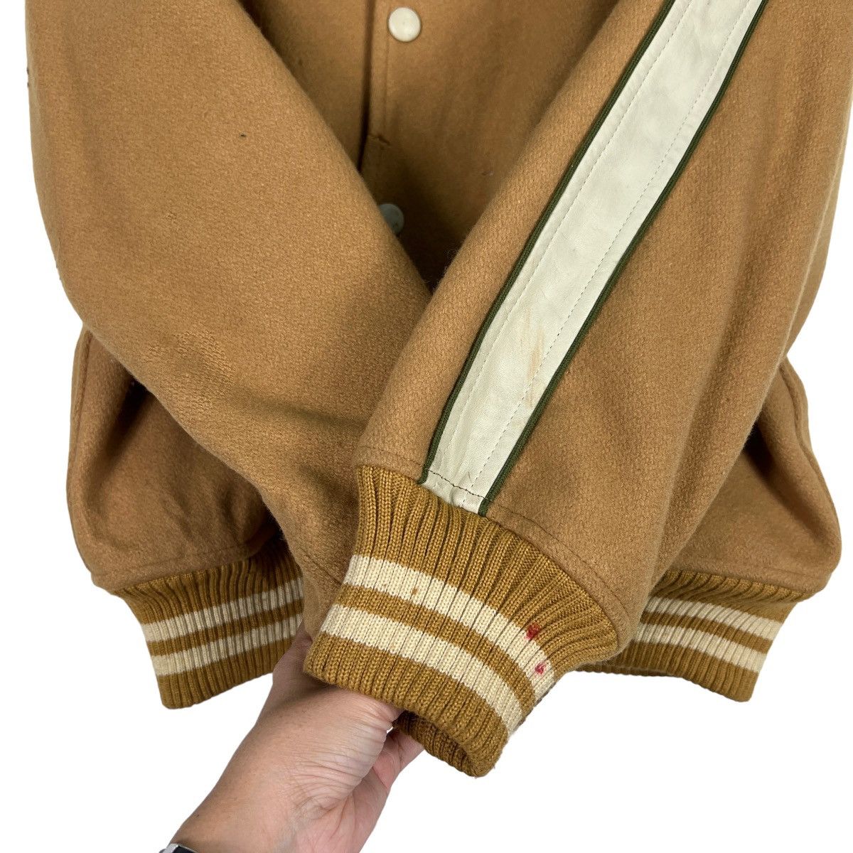 Takeo Kikuchi 🔥 MAUL RUCK TAKEO KIKUCHI WOOL VARSITY BOMBER JACKET Size US L / EU 52-54 / 3 - 16 Thumbnail