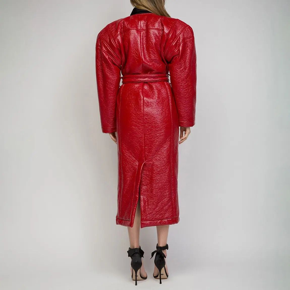 Dolce & Gabbana o1y0825 Belted Overcoat in Red Size XS / US 0-2 / IT 36-38 - 3 Thumbnail