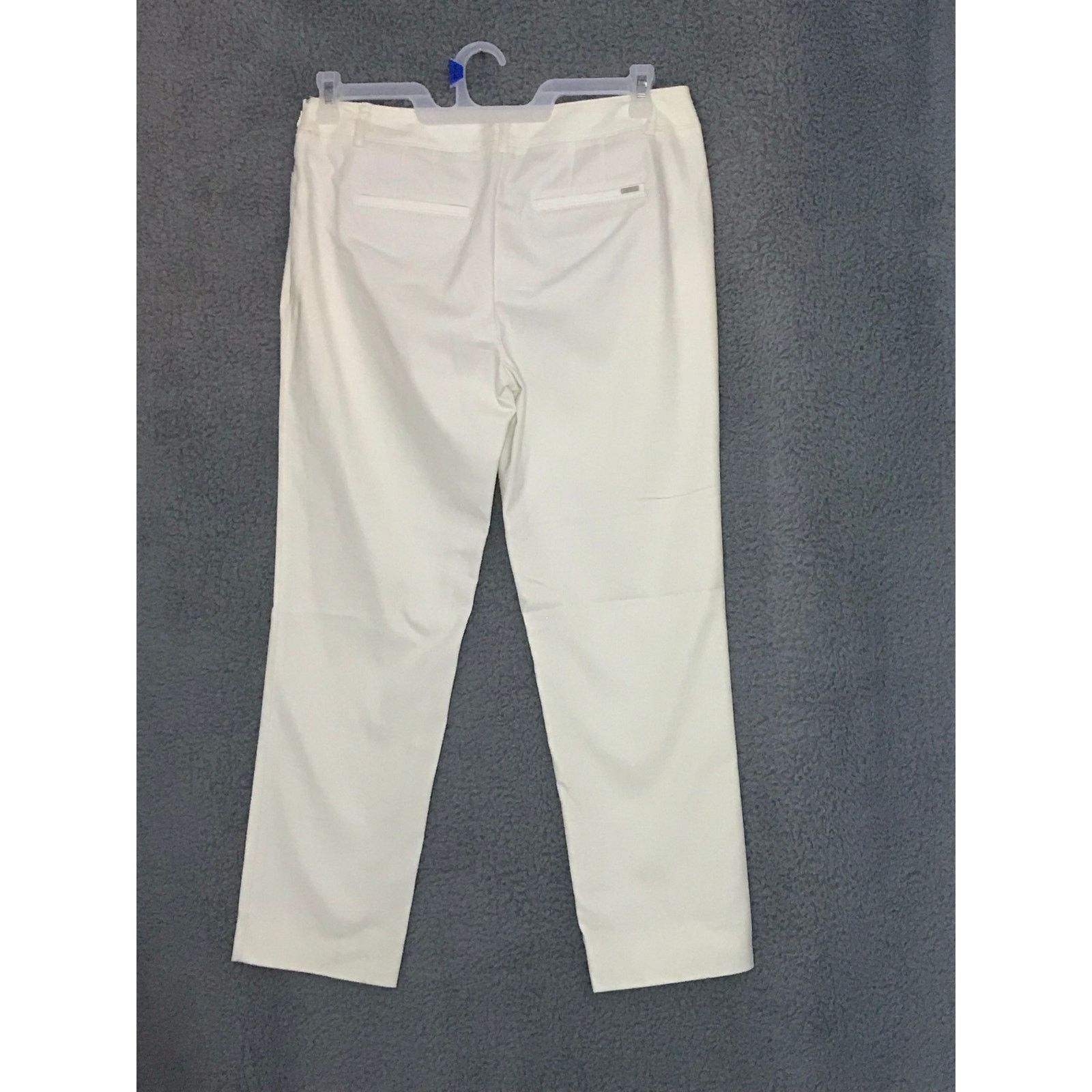 White House Black Market WHBM Perfect Form Slim Ankle Pants Sz 8R White $78 Size 30" / US 8 / IT 44 - 2 Thumbnail