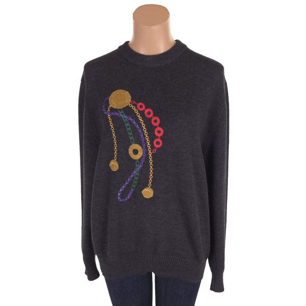 Celine Vintage 80s/90s Celine Paris Baroque Sweater Size 46 L Embr Size L / US 10 / IT 46 - 1 Thumbnail