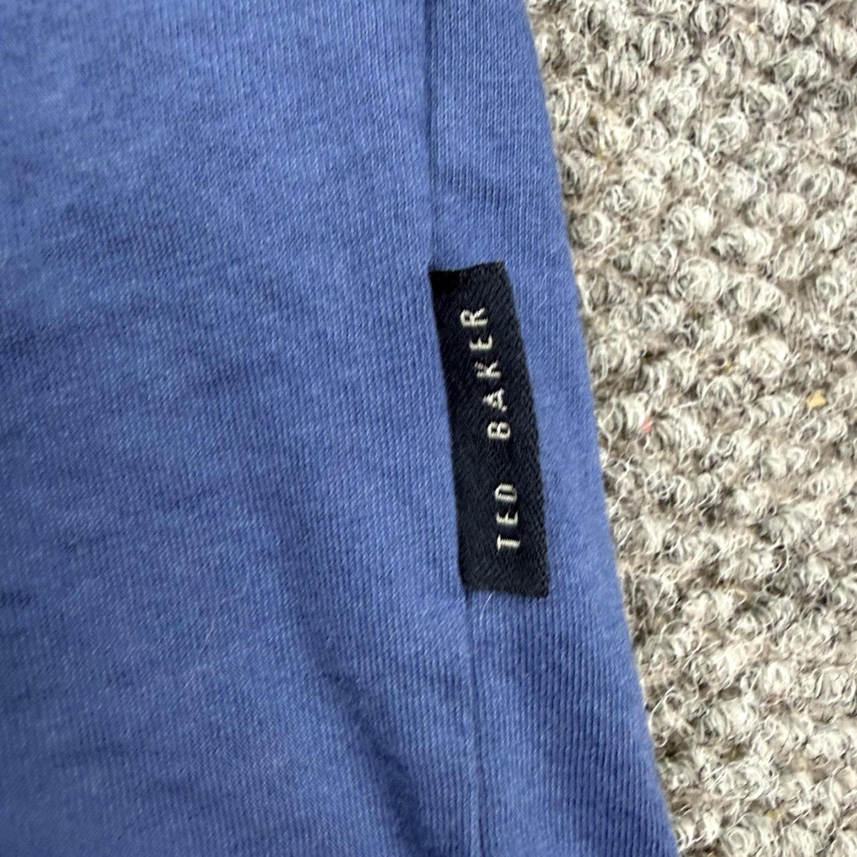 Ted Baker Ted Baker Polo Shirt Mens 2XL Blue Cotton Contrast Collar Short Sleeve Size US XXL / EU 58 / 5 - 4 Thumbnail