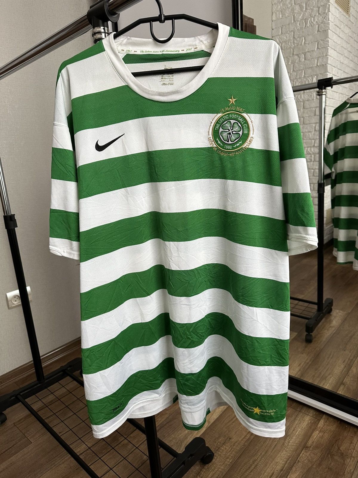 Nike 2007/2008 Nike Celtic Soccer Jersey T-Shirt Vintage Size US XXL / EU 58 / 5 - 1 Thumbnail