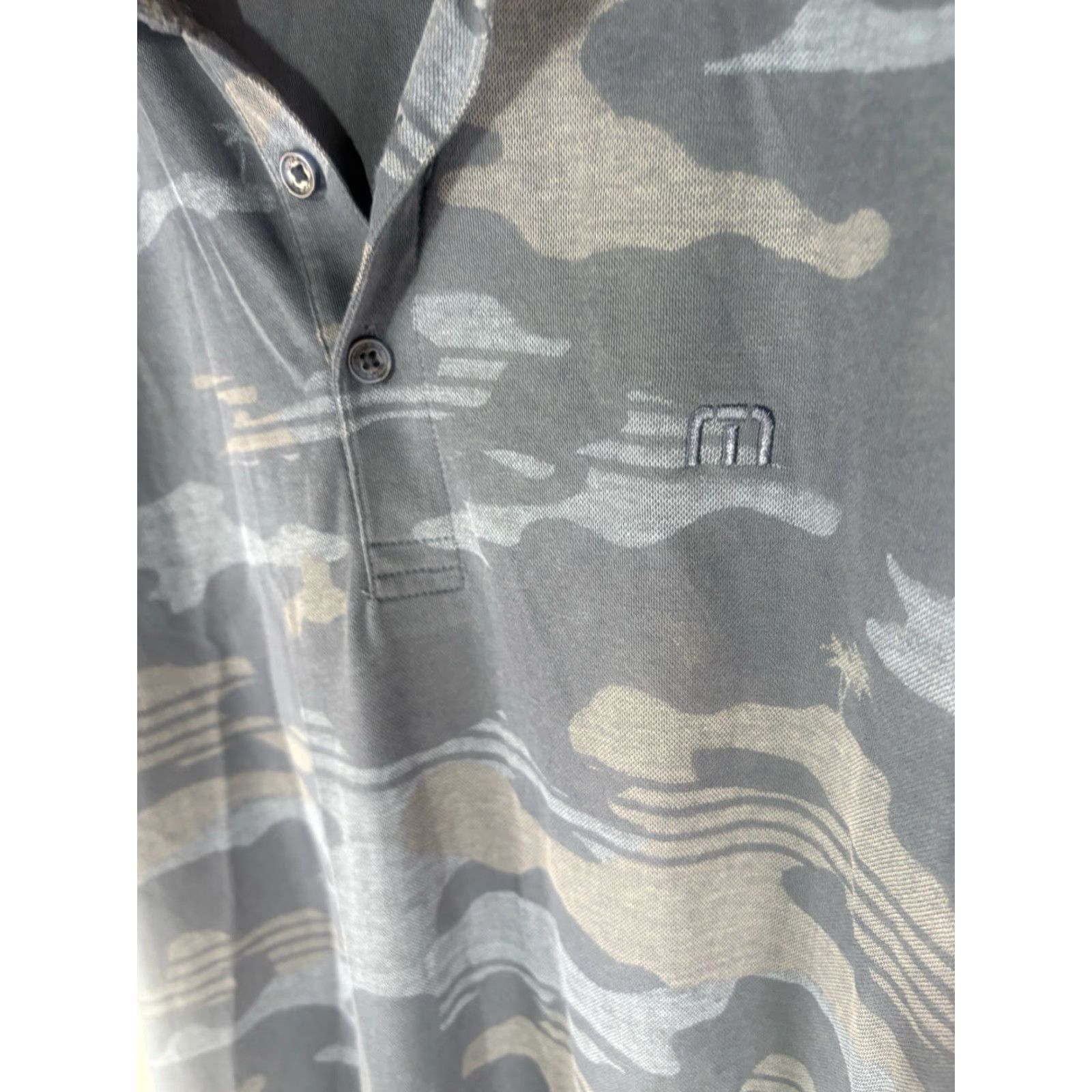 TravisMathew Travis Mathew’s Blue/Multi Pima Cotton 1/4 Button Polo Men’s Size XL Size US XL / EU 56 / 4 - 3 Thumbnail