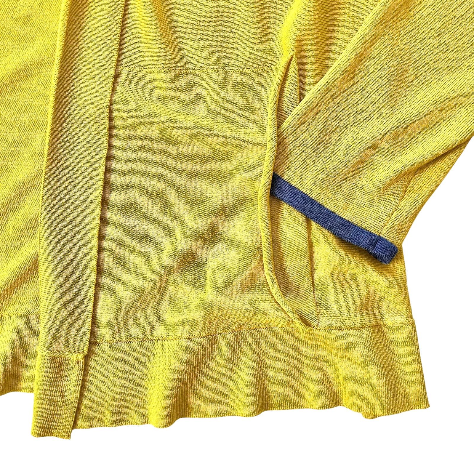 Other NIU Yellow Lightweight Jersey Shawl Collar Open Cardigan NIŪ Size M / US 6-8 / IT 42-44 - 8 Thumbnail