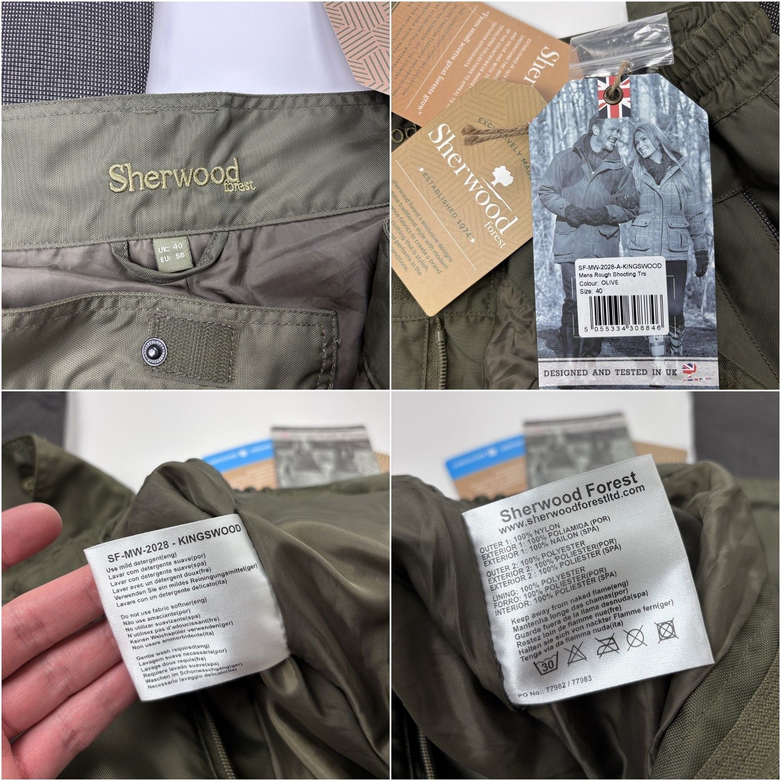 Other Sherwood Forest Kingswood Rough Shooting Hunting Pants EU 56 Size US 40 / EU 56 - 9 Thumbnail