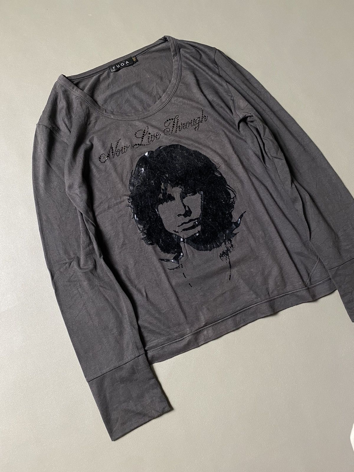 14th Addiction × If Six Was Nine × Yasuyuki Ishii Fuga Jim Morrison Velvet Print Longsleeve Size US S / EU 44-46 / 1 - 2 Thumbnail