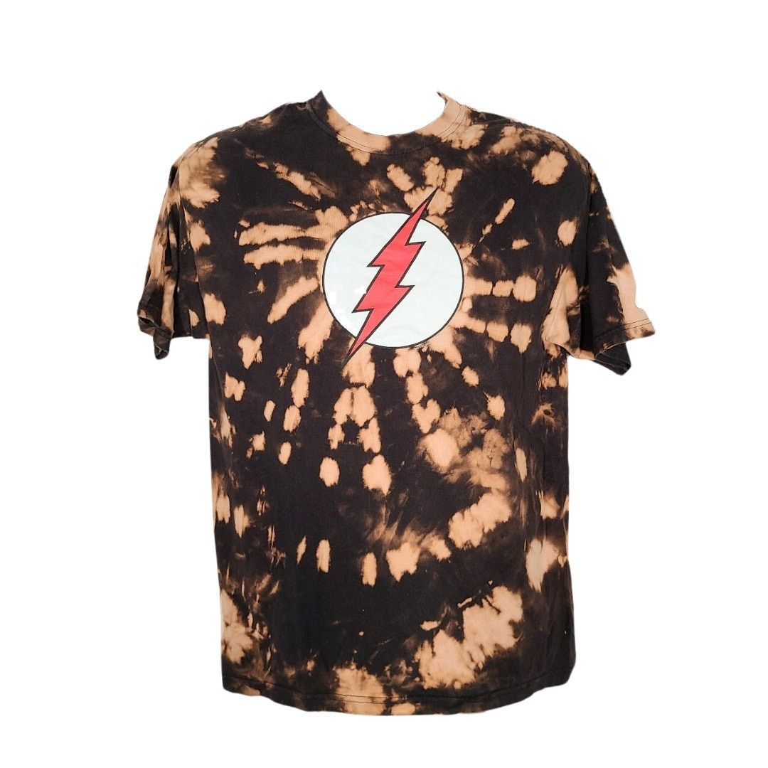Hanes Vintage 90s Hanes Tie Dye The Flash DC size medium Size US M / EU 48-50 / 2 - 8 Thumbnail