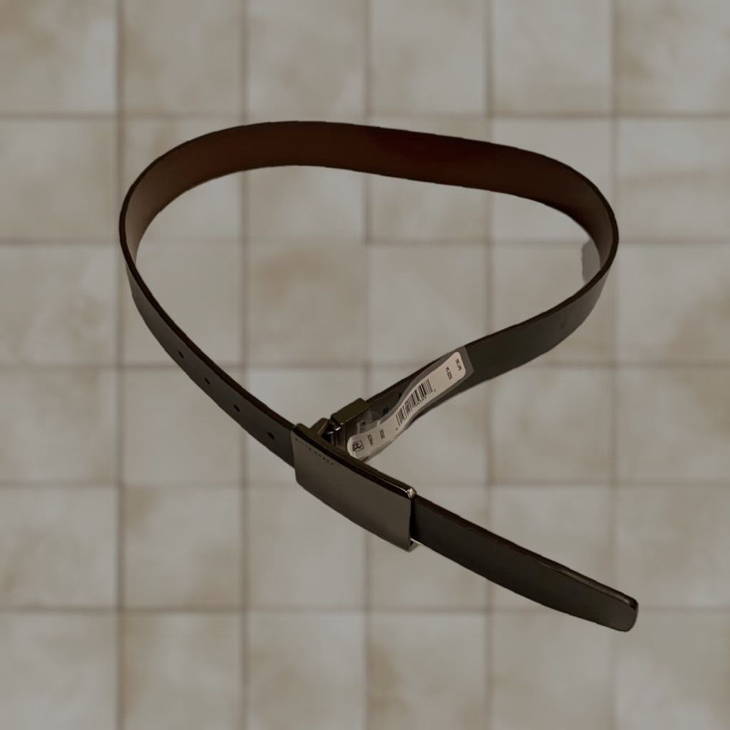 Perry Ellis Perry Ellis Men's Reversible Dress Belt - Brown - Size 34 - Classic Leather Buckle Size 34 - 1 Thumbnail