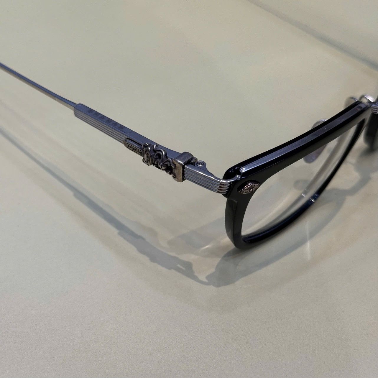 Chrome Hearts CHROME HEARTS OVERPOKED BLACK-PLASTIC/BRUSHED SILVER Size ONE SIZE - 2 Thumbnail