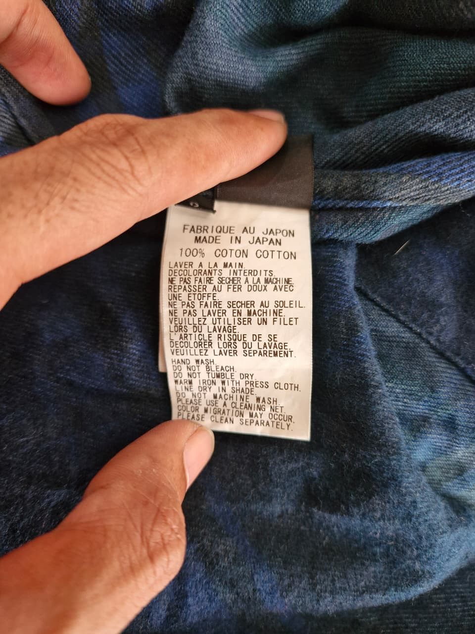Y's Y's Indigo Yohji Yamamoto Plaid Blouse Size M / US 6-8 / IT 42-44 - 5 Thumbnail