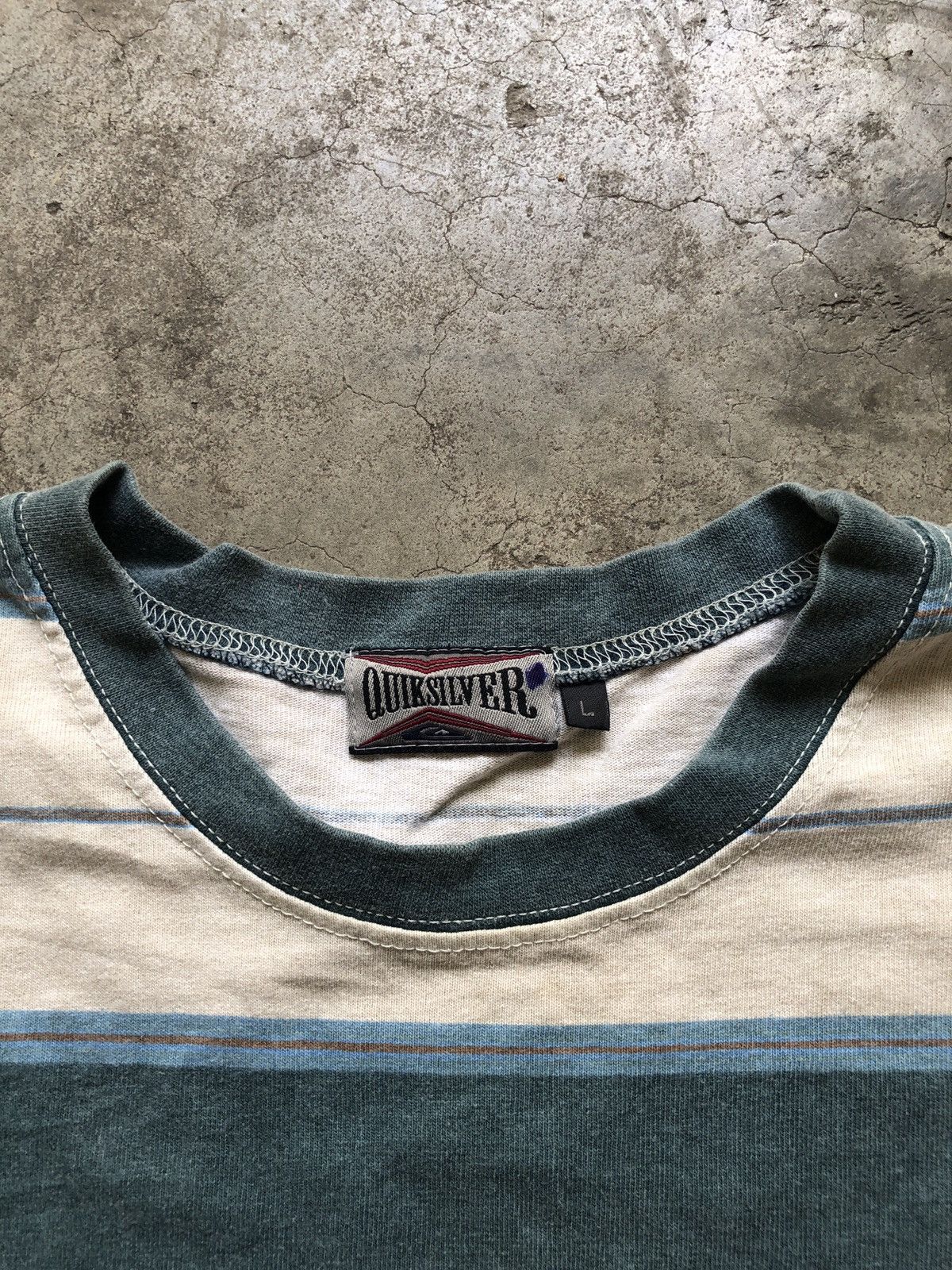 Quiksilver × Vintage VINTAGE QUIKSILVER STRIPE SURF T SHIRT Size US XL / EU 56 / 4 - 5 Thumbnail