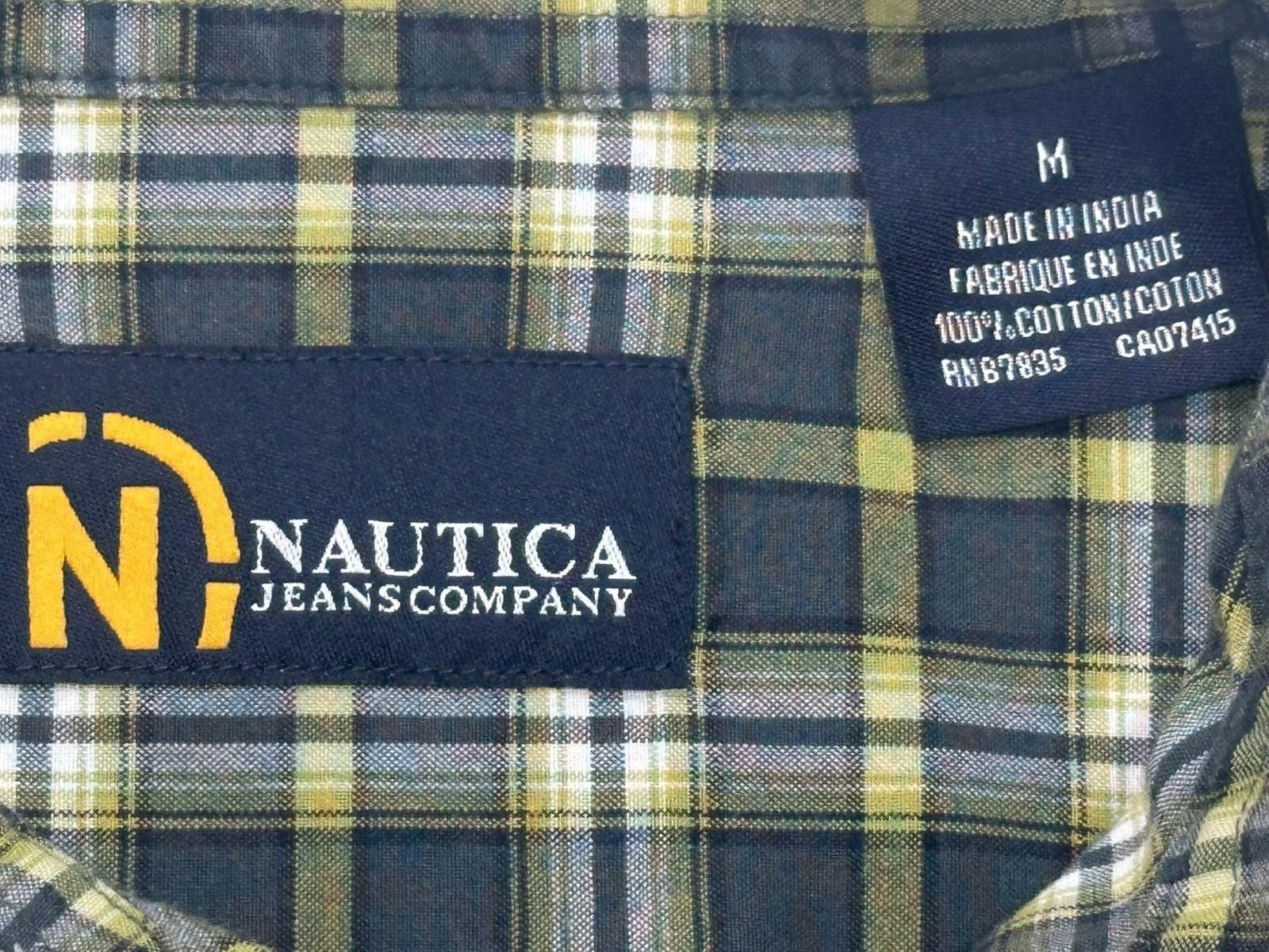 Nautica Nautica Jeans Co 100% Cotton Button Up Plaid Green Mens M Size US M / EU 48-50 / 2 - 3 Thumbnail