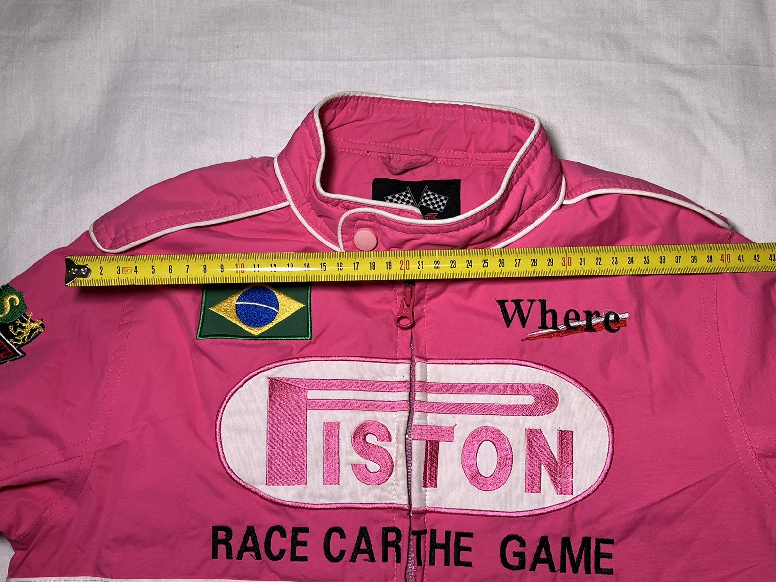 Vintage Vintage racing F1 Fiston Brasil nylon jacket NASCAR Size US XXS / EU 40 - 9 Thumbnail