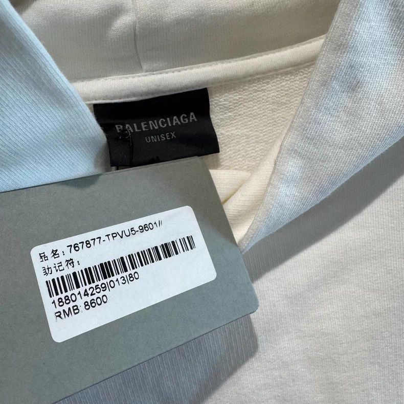 Balenciaga Balenciaga Letter Printed Casual Hooded Long Sleeve Sweats Size US XS / EU 42 / 0 - 5 Thumbnail