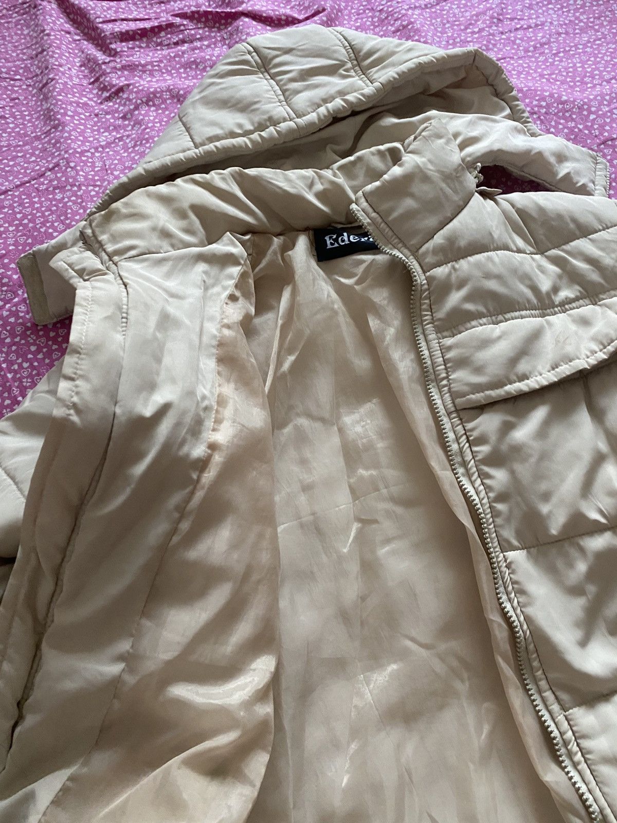 Designer Essential Puffer – Beige Hooded Winter Jacket,Cozy & Minimal Size M / US 6-8 / IT 42-44 - 4 Thumbnail