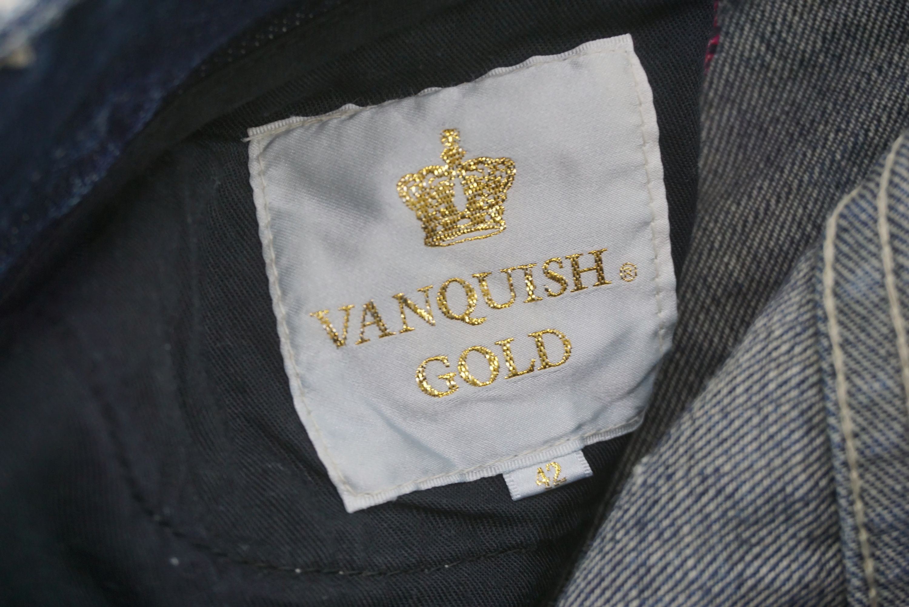 Japanese Brand Vanquish Jeans Size W30xL33.5 Gold Low-Rise Slim Denim Size US 28 / EU 44 - 12 Thumbnail