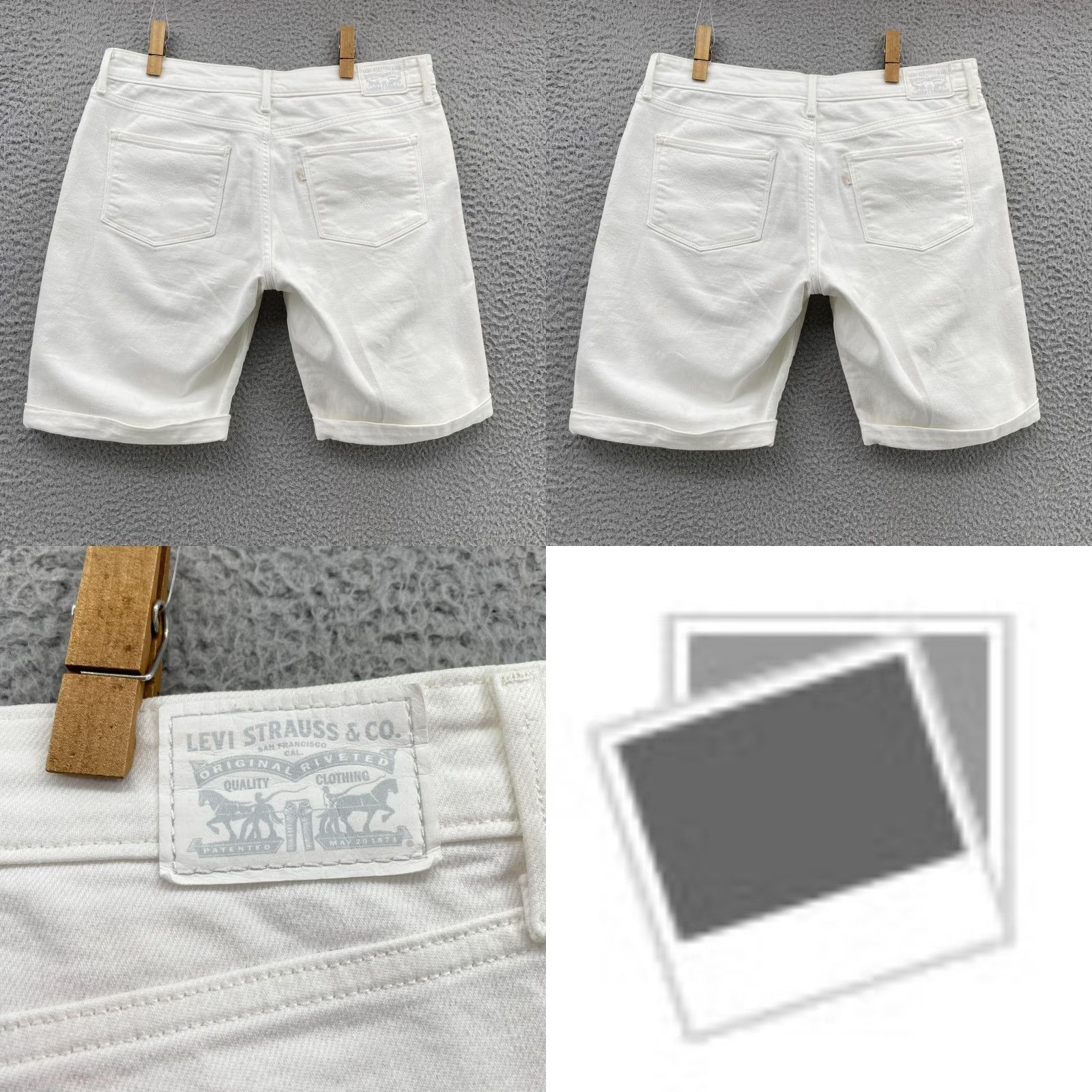 Levi's Levi's SilverTab Jean Shorts White Denim Zip 29 Adult High Rise 5-Pocket Women's 90s Grunge Modern Size 29" - 8 Thumbnail