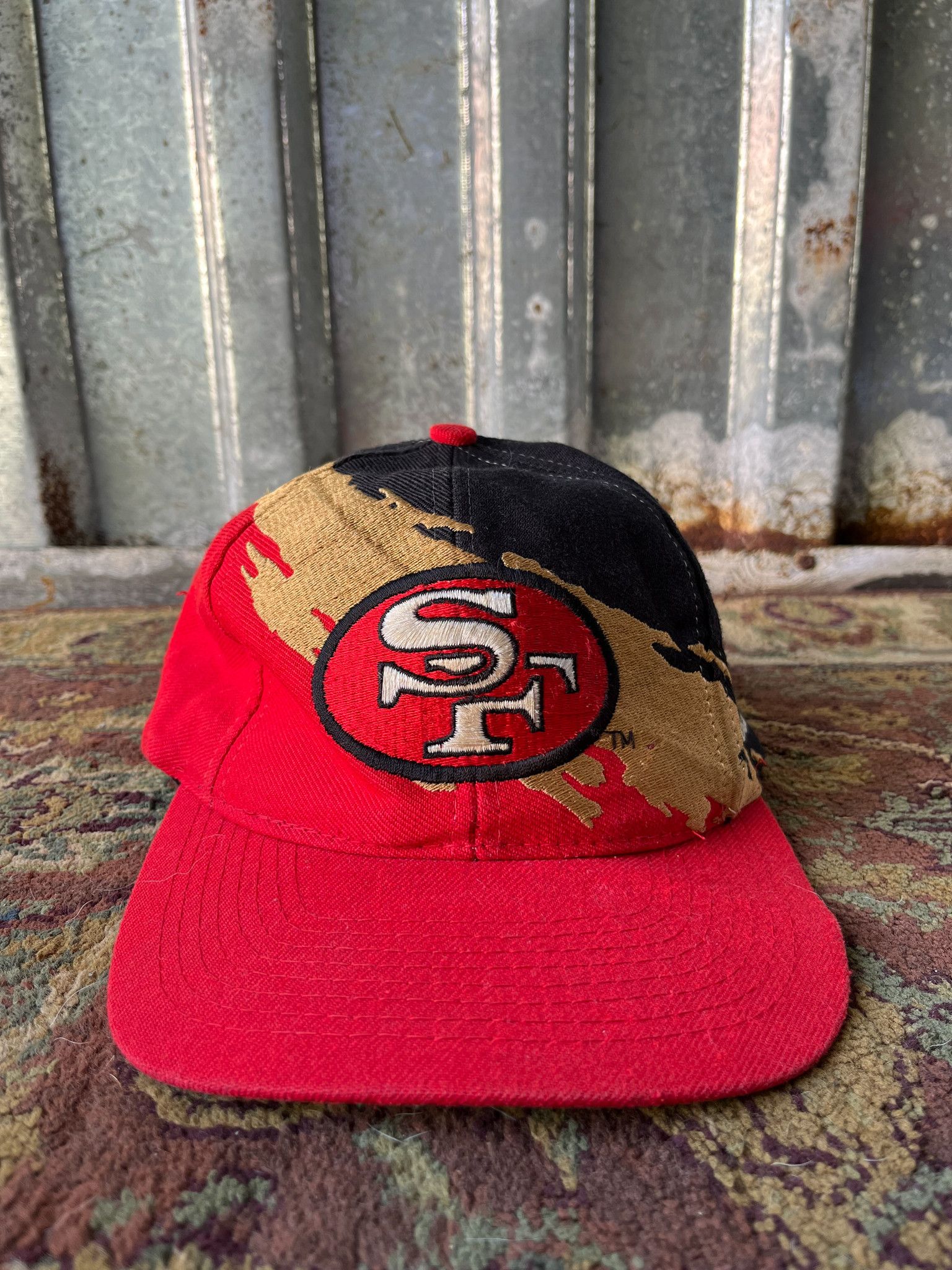 Vintage San Francisco 49ers Splash Logo Athletic Snapback Hat