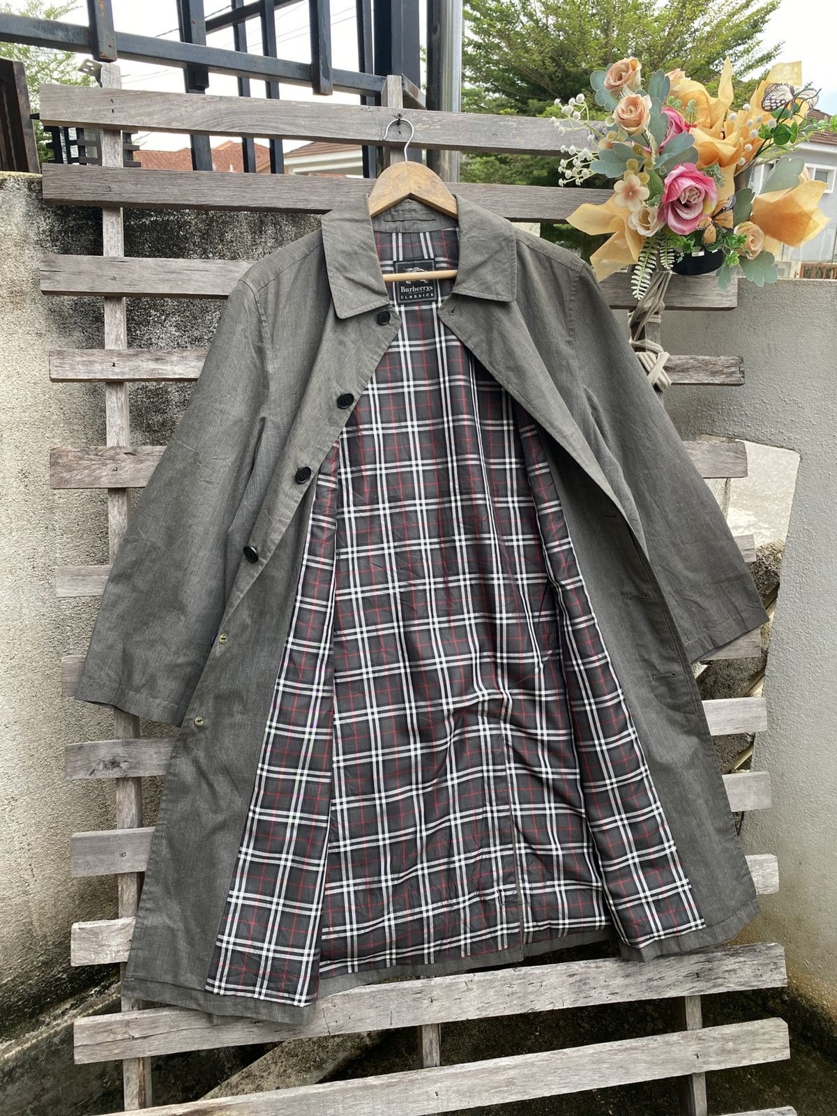 Burberry Burberry London Nova checked Long Coat / Trench Coat / Parka Size US L / EU 52-54 / 3 - 1 Thumbnail