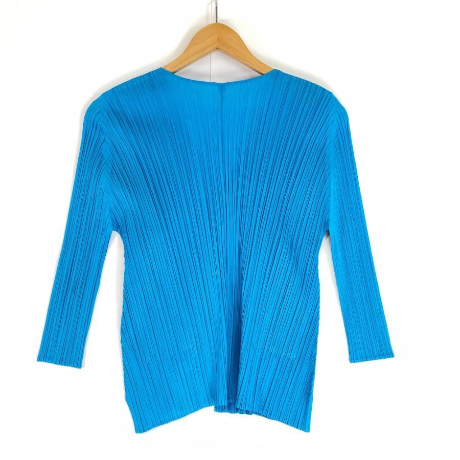 Pleats Please Issey Miyake PLEATS PLEASE Cardigan Blue Cardigan Polyester Women Size S / US 4 / IT 40 - 2 Thumbnail