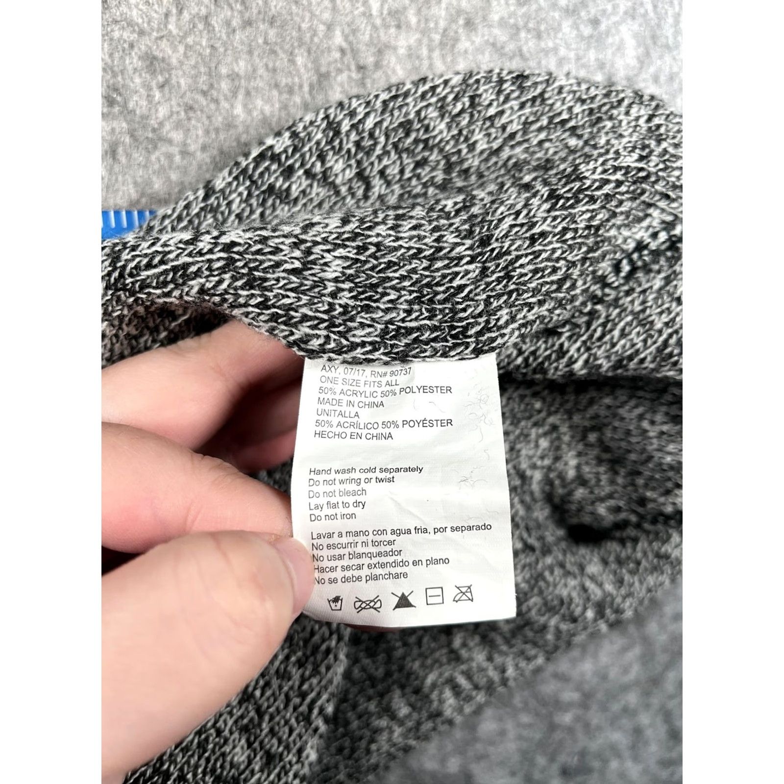 Vintage Nike Shirt Mens Knit Beanie One Size Gray Marled Cuffed Warm Winter Casual Knit Hat Size ONE SIZE - 6 Thumbnail