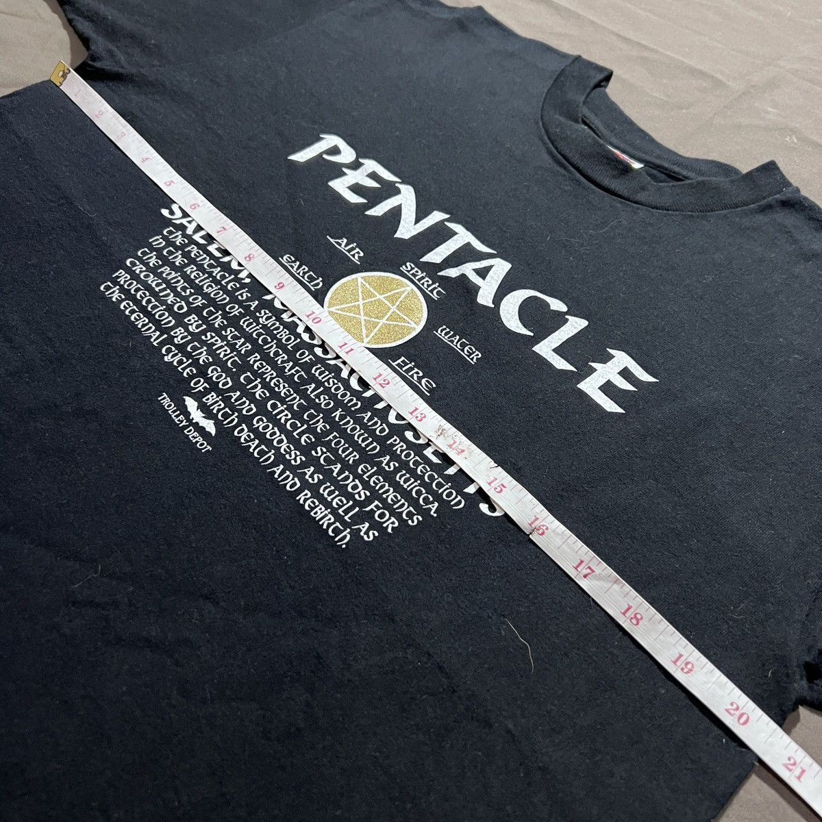 Arts & Science Vintage 90s Pentacle Salem Witch Graphic Streetwear Quote Size US L / EU 52-54 / 3 - 5 Thumbnail