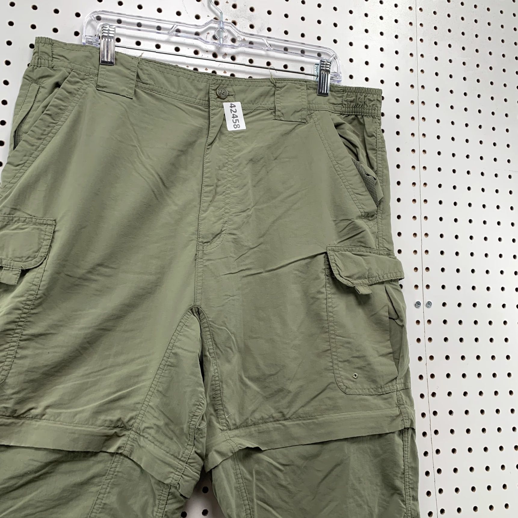 Vintage World Wide Sportsman Pants Men Large Green Convertible Hiking Cargo 36x29 Regular Inseam 29" Outdoor Summer Fall Spring Mens Size US 33 - 5 Thumbnail