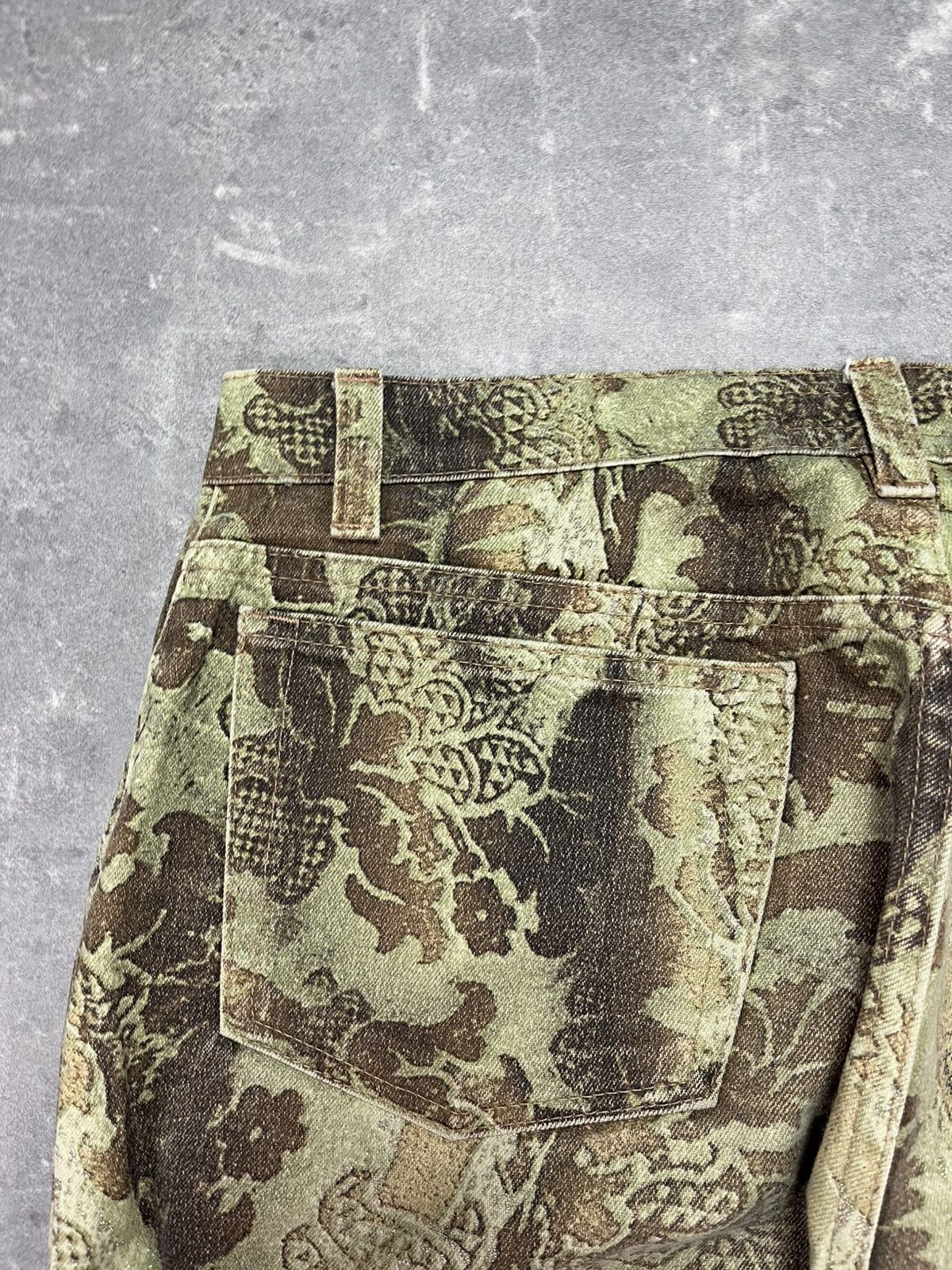 Roberto Cavalli Ornament Printed Flared Denim Jeans M 32