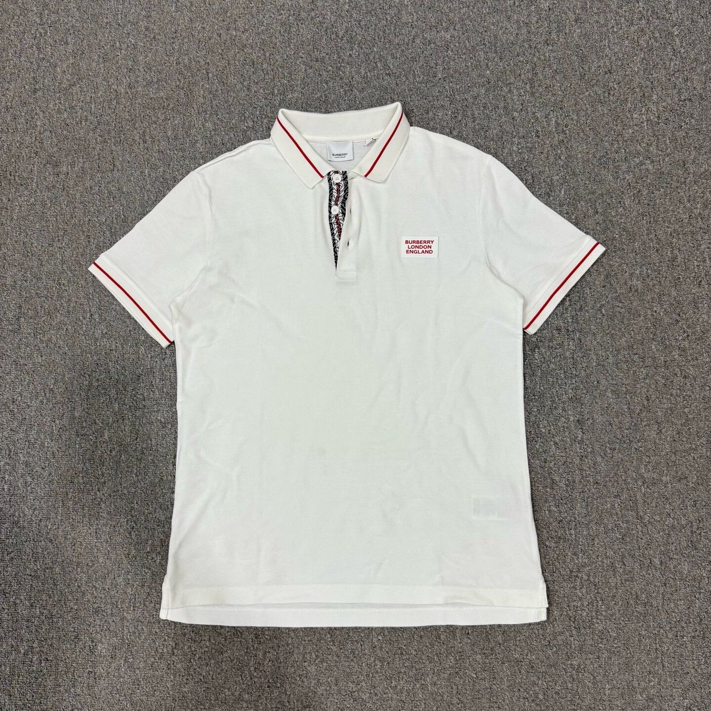 Burberry Burberry White Short Sleeve Polo Shirt M Size US M / EU 48-50 / 2 - 1 Thumbnail