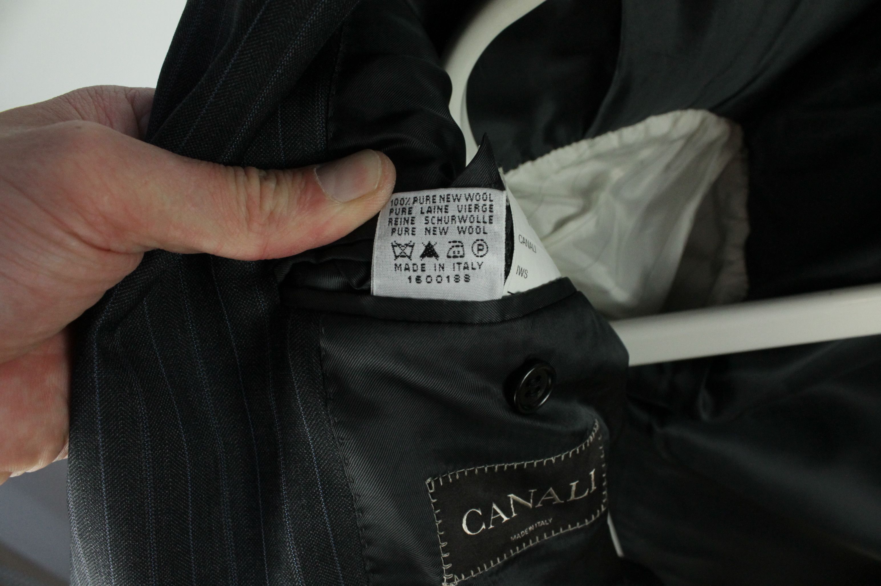 Canali Canali Gray Wool Striped Blazer Jacket Men's Size US M / EU 48-50 / 2 - 11 Thumbnail