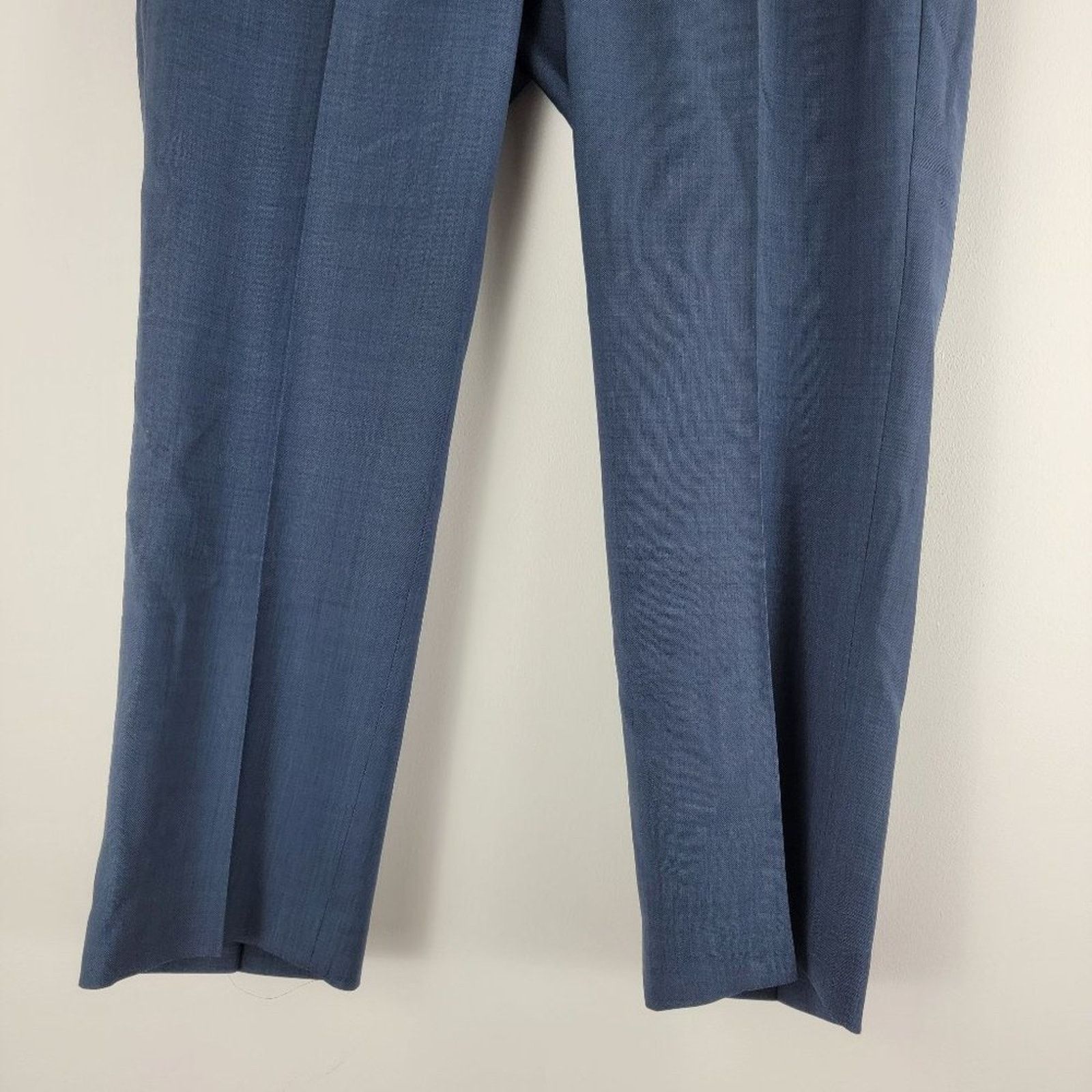 Incotex incotex inside ivory 100% wool pants blue size 34x26 Size US 34 / EU 50 - 3 Thumbnail