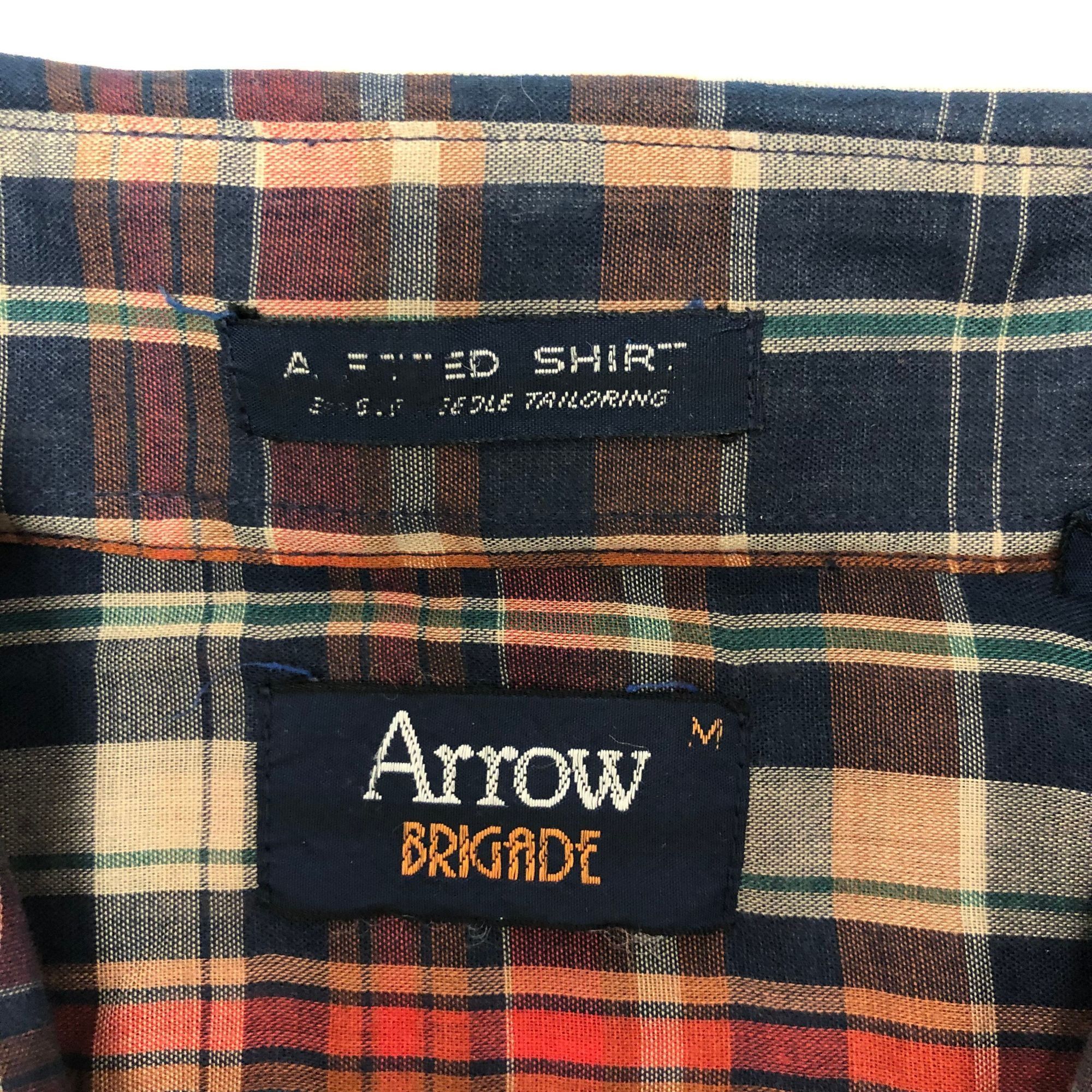 Arrow Vtg Arrow ULTRA THIN Blue Red Plaid Check Rockabilly Shirt Size US M / EU 48-50 / 2 - 5 Thumbnail