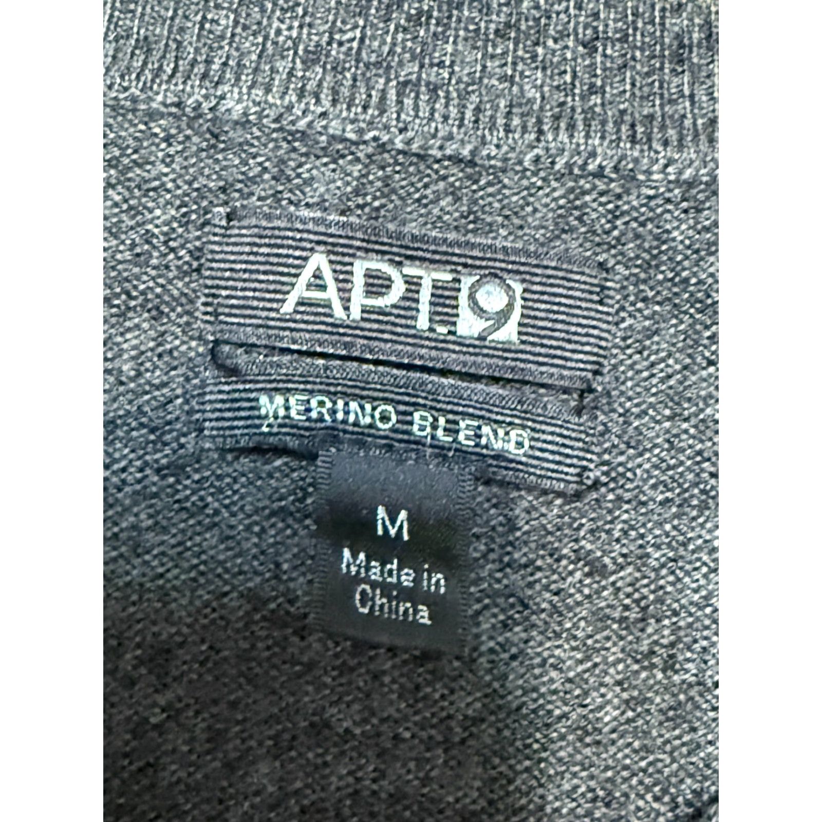 Apt. 9 APT. 9 Shirts Men Long Sleeve V-Neck Gray Stretch Merino Blend M Size Shirt Size US M / EU 48-50 / 2 - 5 Thumbnail