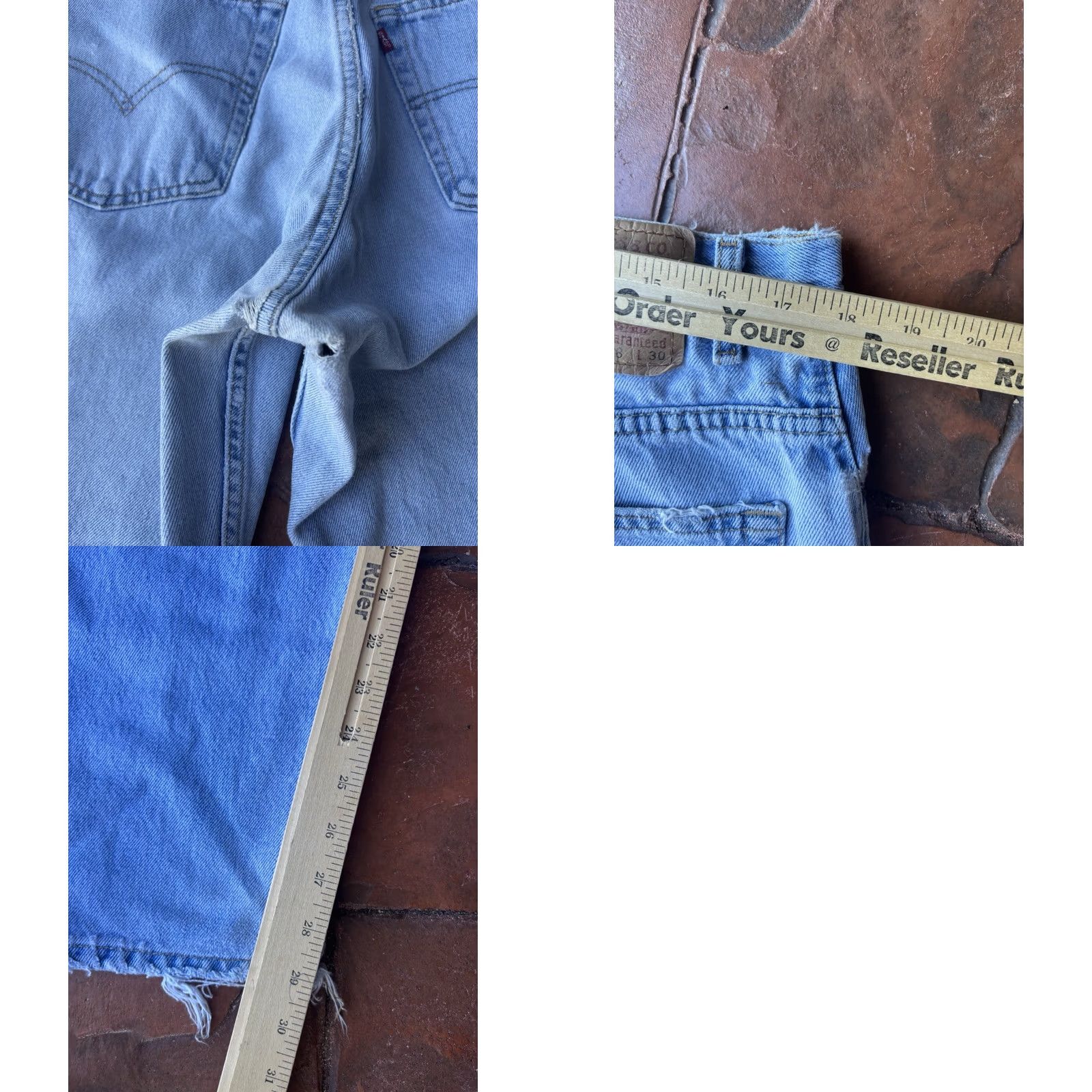 Levi's VINTAGE Levi's 560 Jeans Baggy Tapered Leg 38x30 Mens 90s Blue Denim Slim Straight Wide Leg Size US 38 / EU 54 - 10 Thumbnail